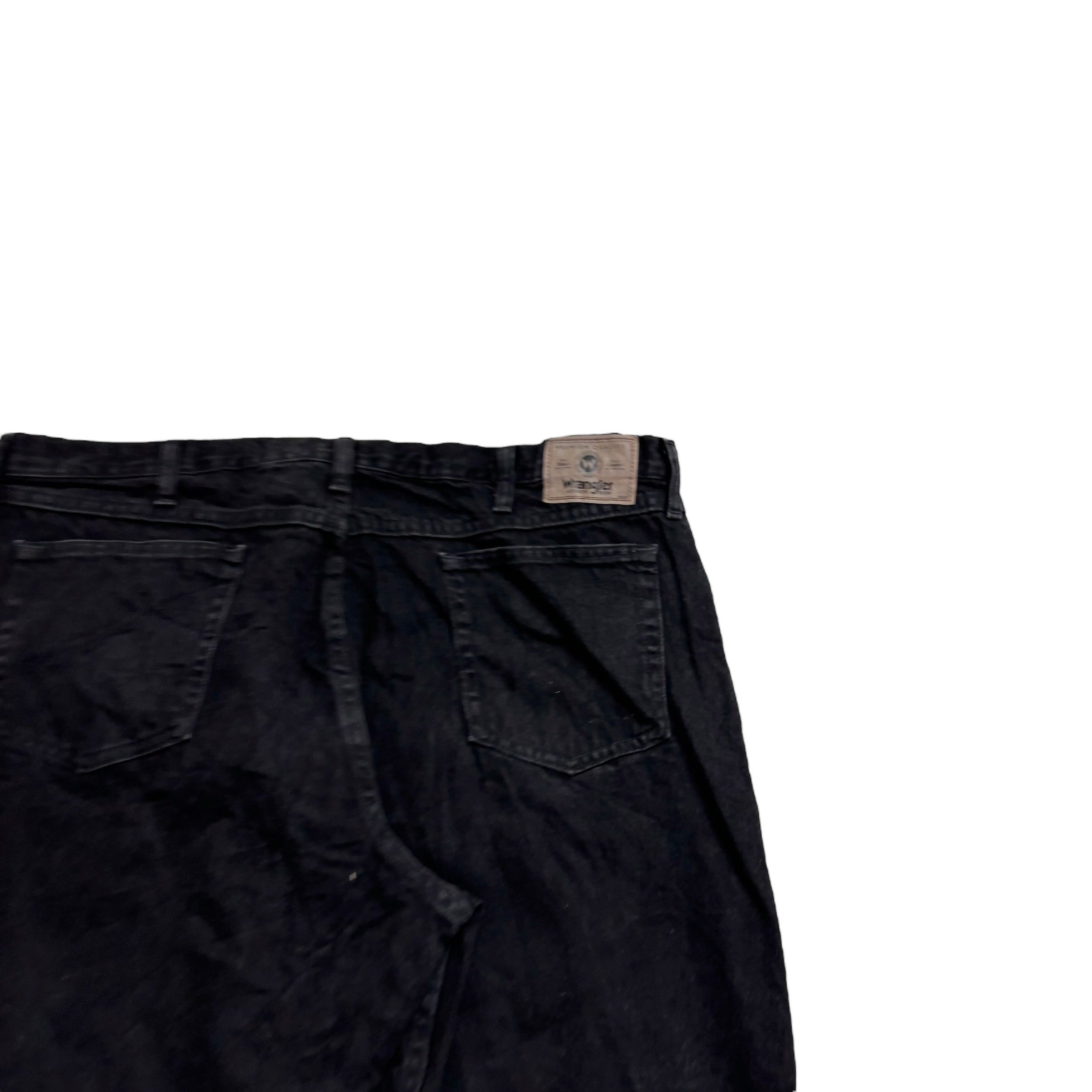 Wrangler Jeans W42 L30 Mens Black Relaxed Straight Fit Baggy Denim (E)