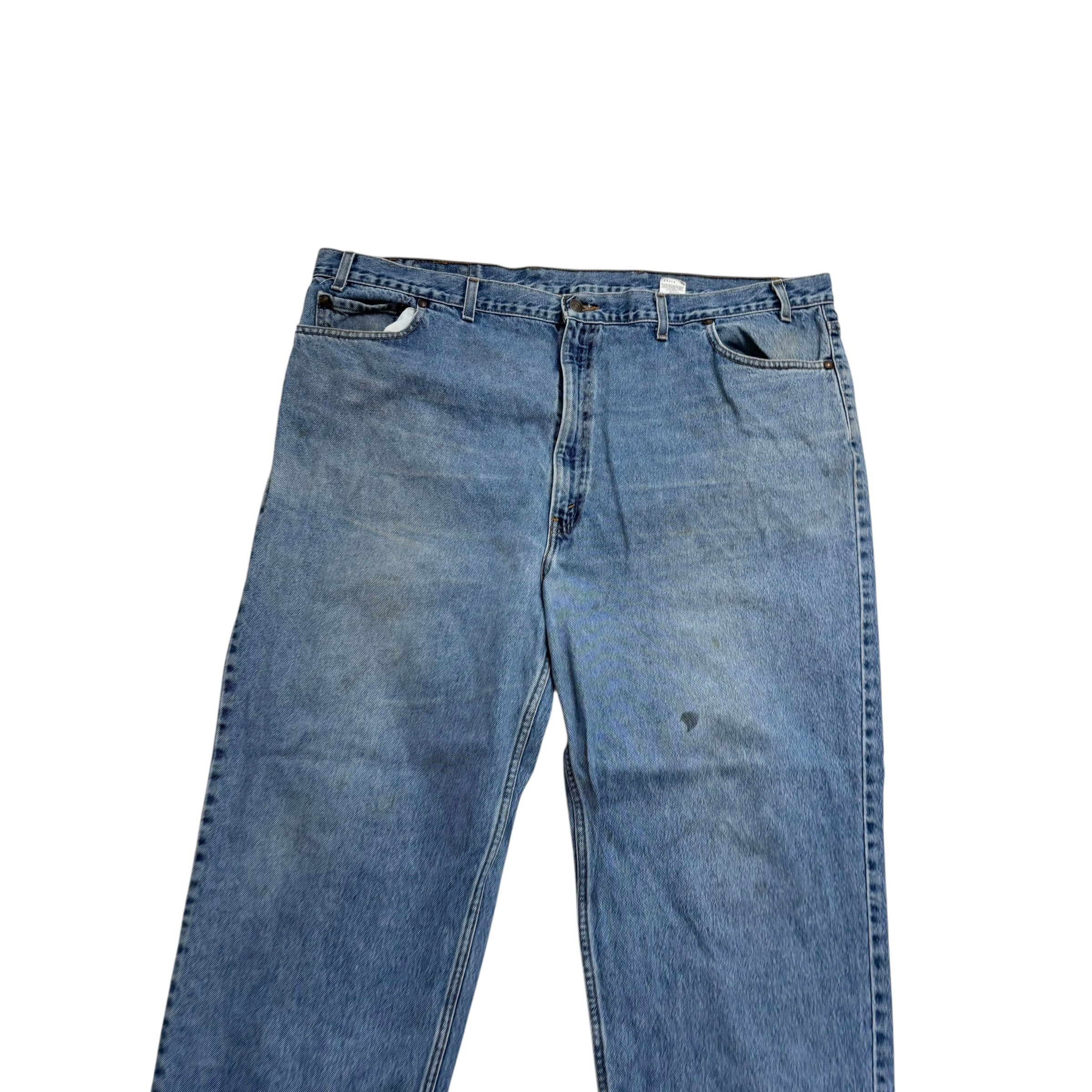 Levis 540 Jeans W46 L30 Mens Light Blue Relaxed Tapered Fit Vintage Denim (F)