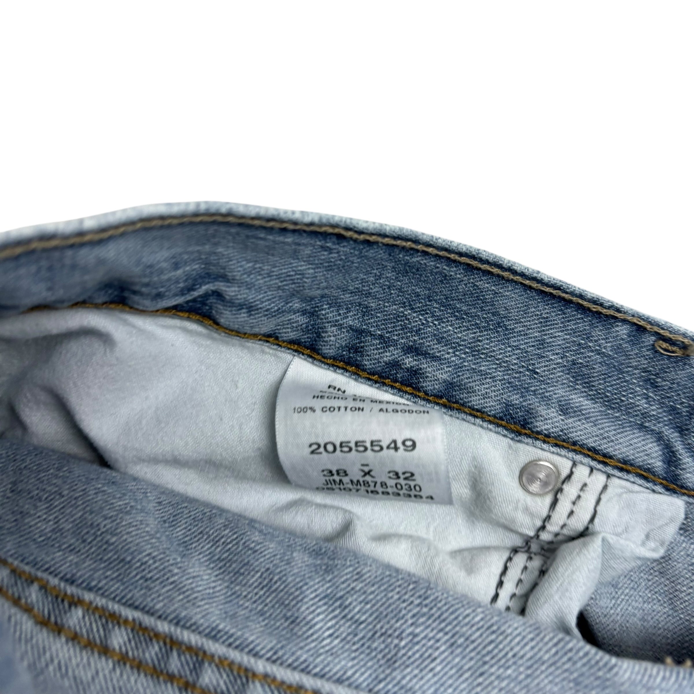 Lee Jeans W38 L32 Mens Light Blue Baggy Relaxed Straight Fit Denim