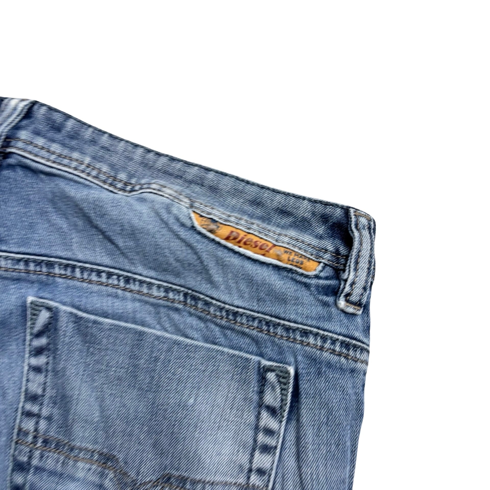 Diesel Safado Jeans W36 L32 Mens Mid Blue Slim Straight Fit Stretch Denim