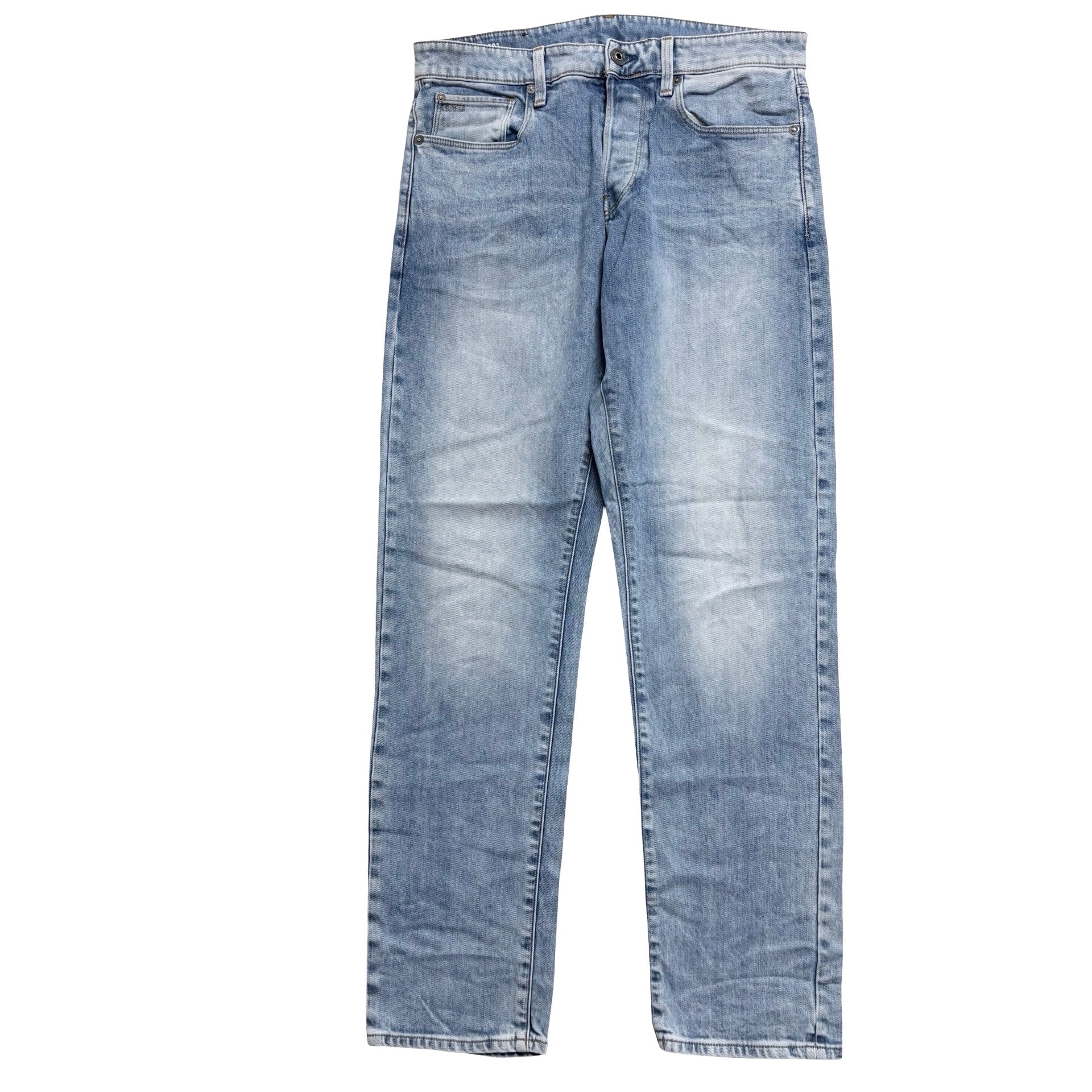 G-Star Jeans W30 L32 Mens Light Blue Regular Tapered Fit Stretch Denim