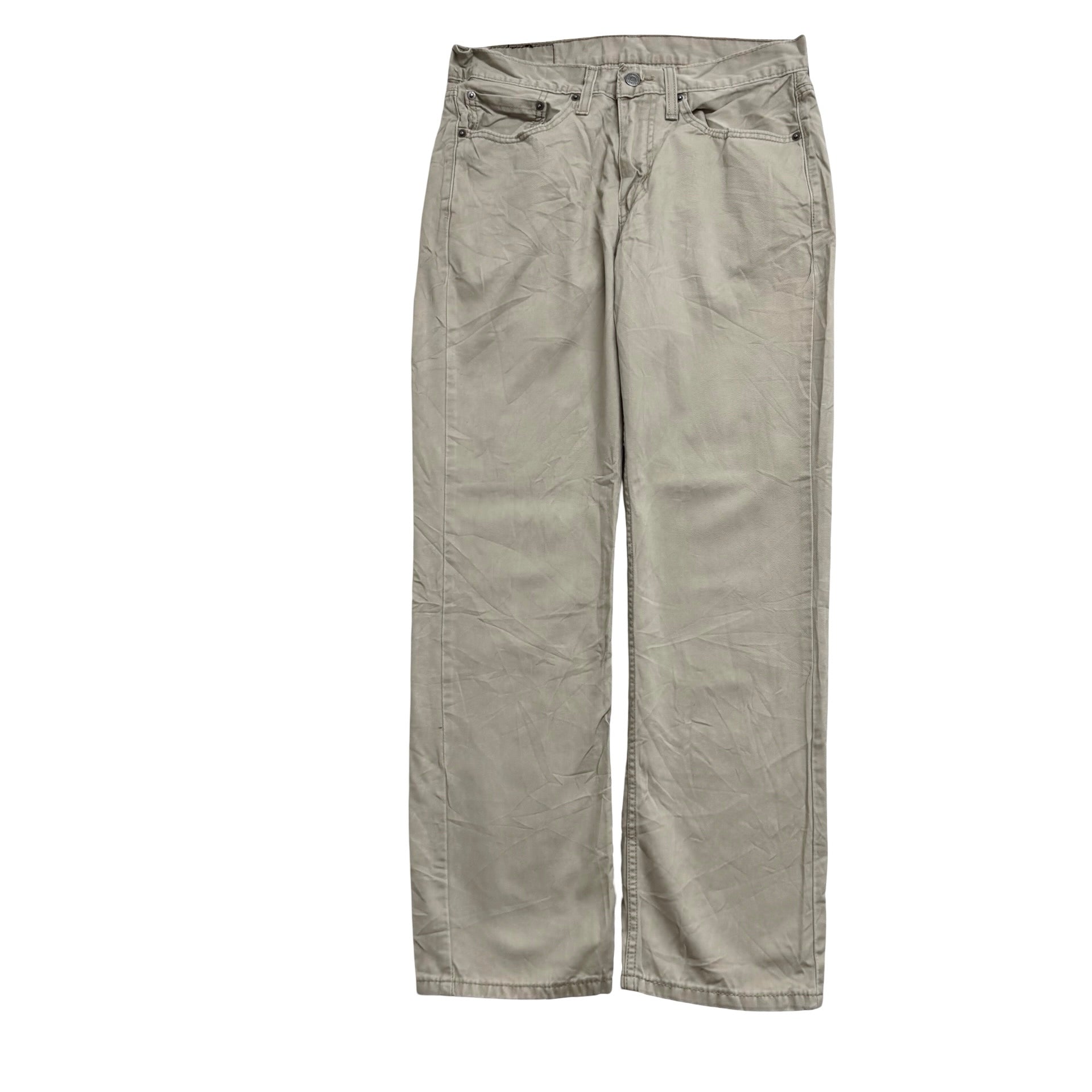 Levis 514 Trousers W31 L30 Mens Cream Regular Straight Fit Cotton Pants (E)