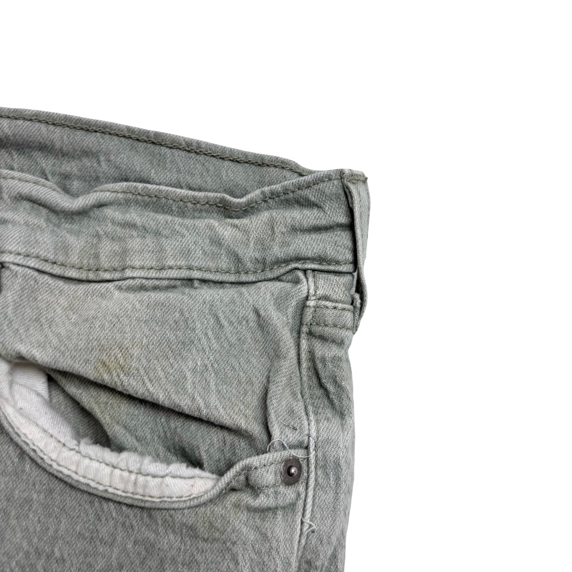 Levis 512 Jeans W32 L34 Mens Green Slim Tapered Fit Stretch Denim