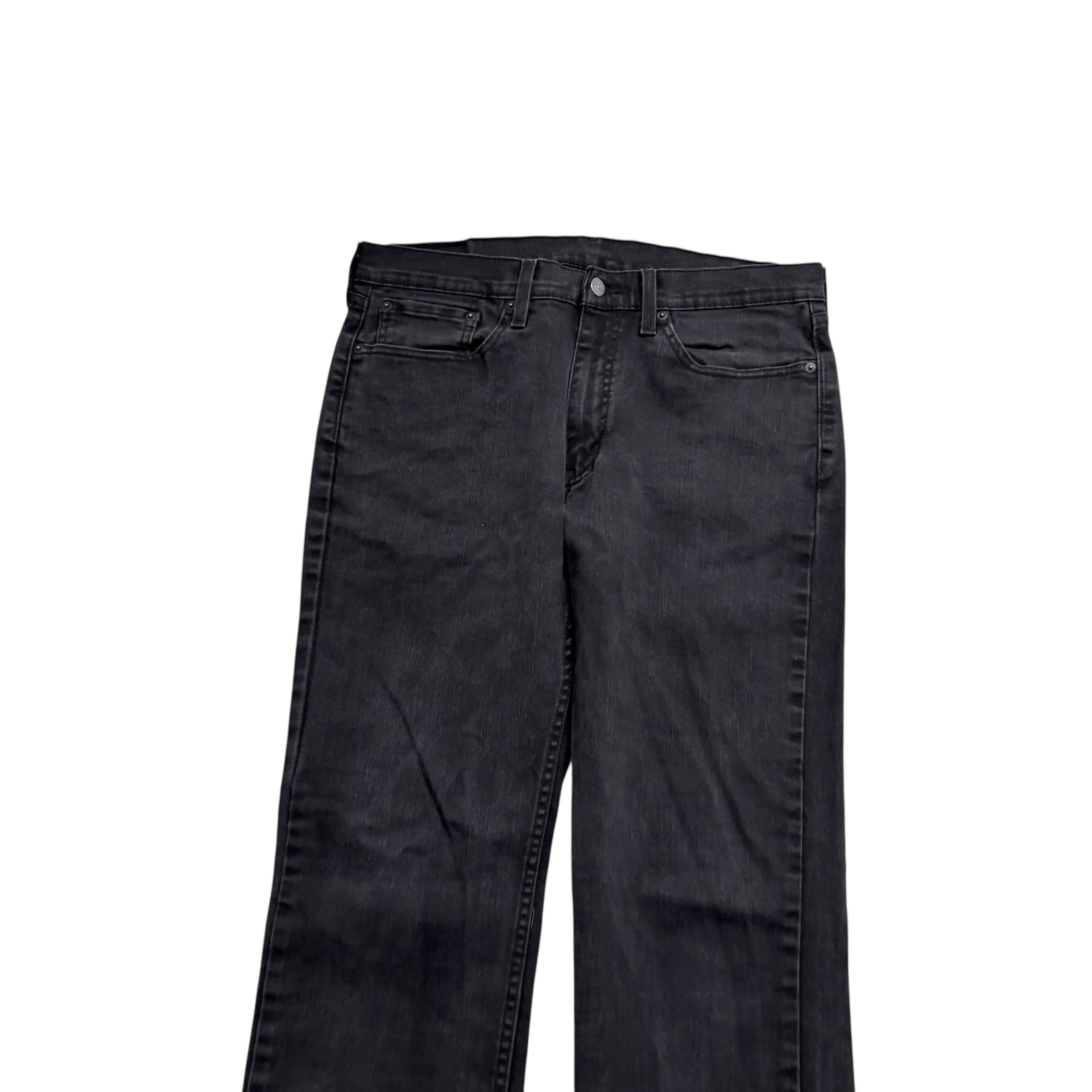 Levis 514 Jeans W34 L32 Mens Black Regular Straight Fit Stretch Denim (E)