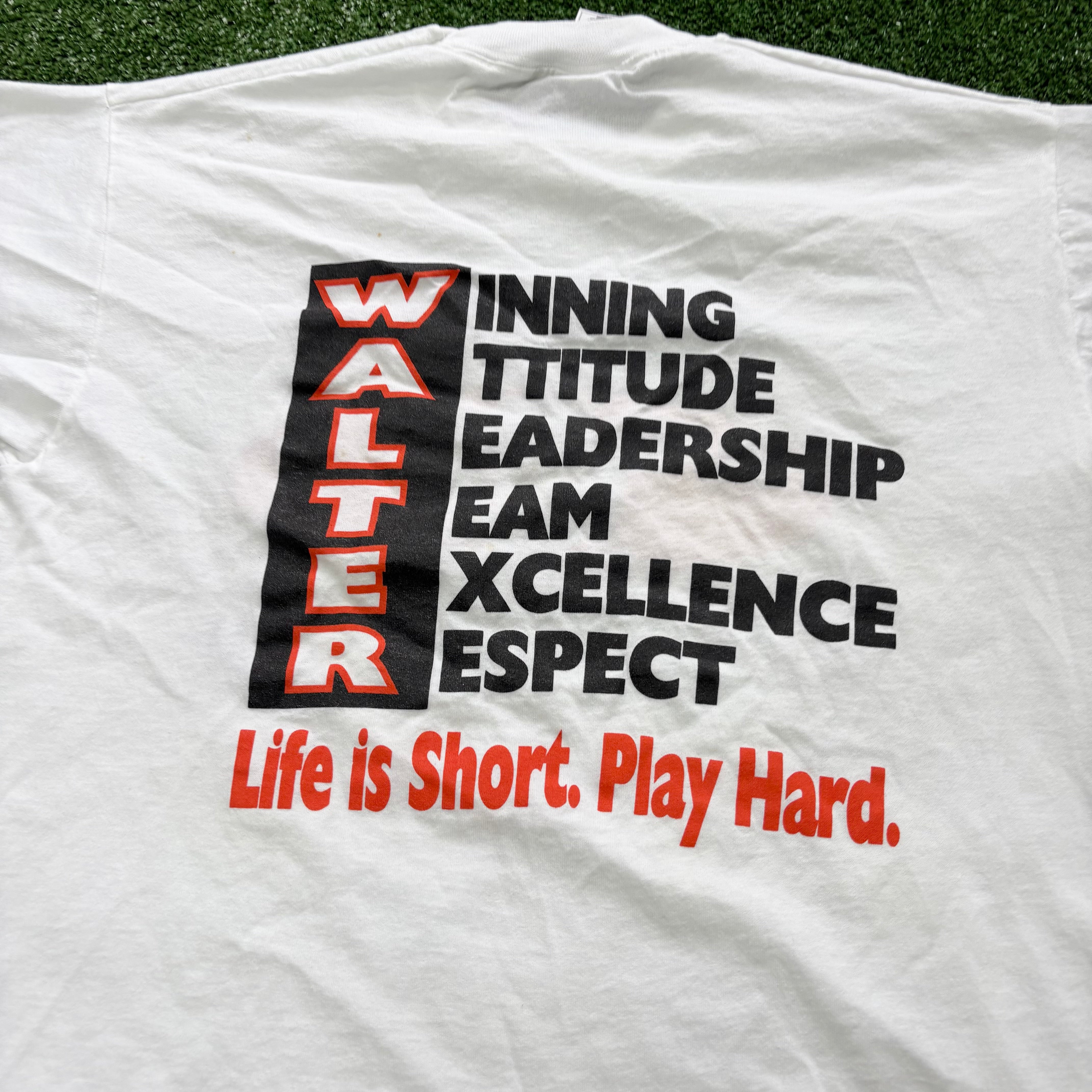 Vintage T Shirt Mens Medium White Single Stitch Graphic Print 90s USA