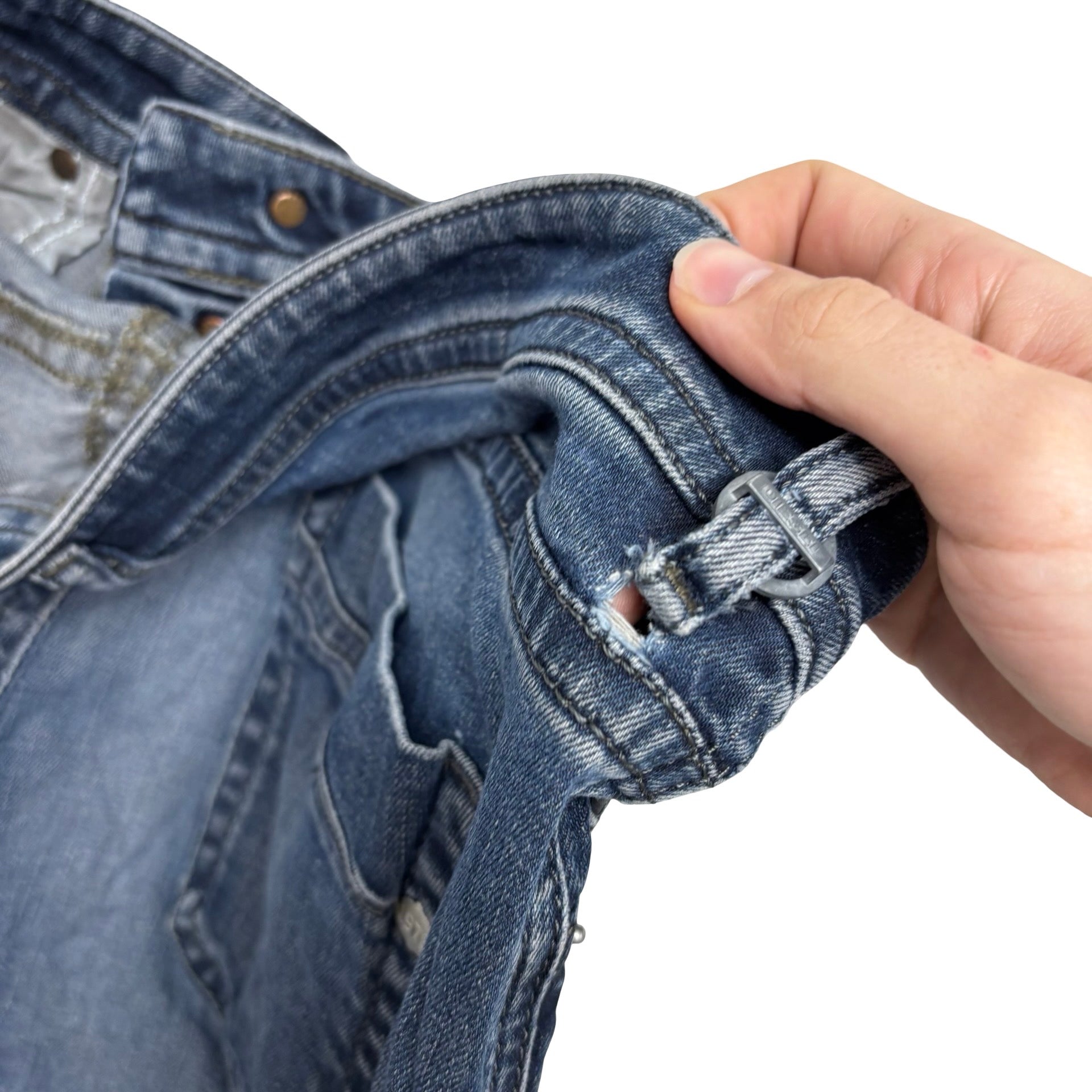 Diesel Akee Jeans W34 L31 Mens Navy Blue Slim Tapered Fit Stretch Denim (F)