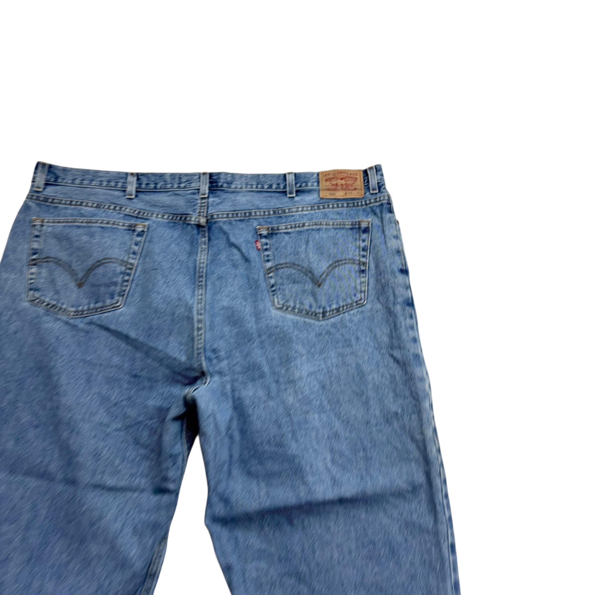 Levis 560 Jeans W48 L28 Mens Light Blue Baggy Relaxed Comfort Fit Vintage Denim