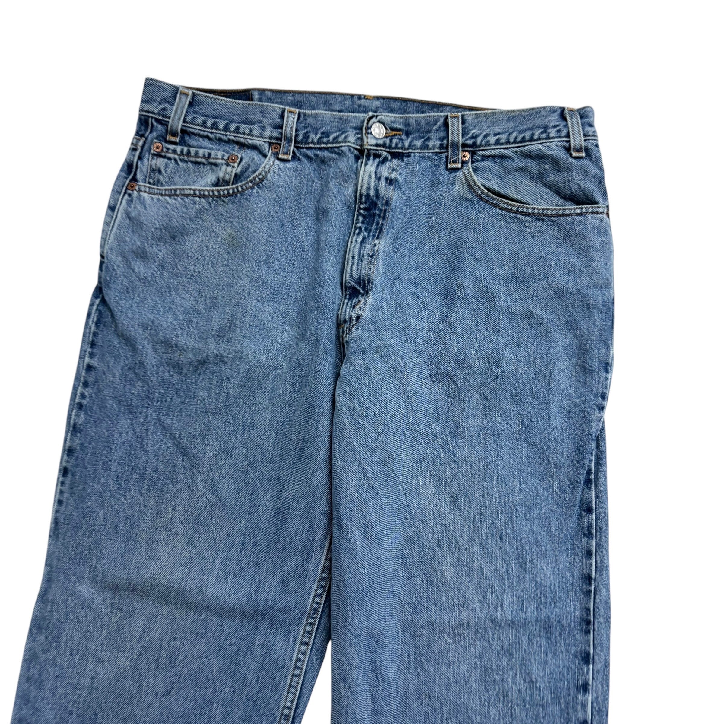 Levis 550 Jeans W40 L32 Mens Light Blue Relaxed Straight Fit Vintage Denim
