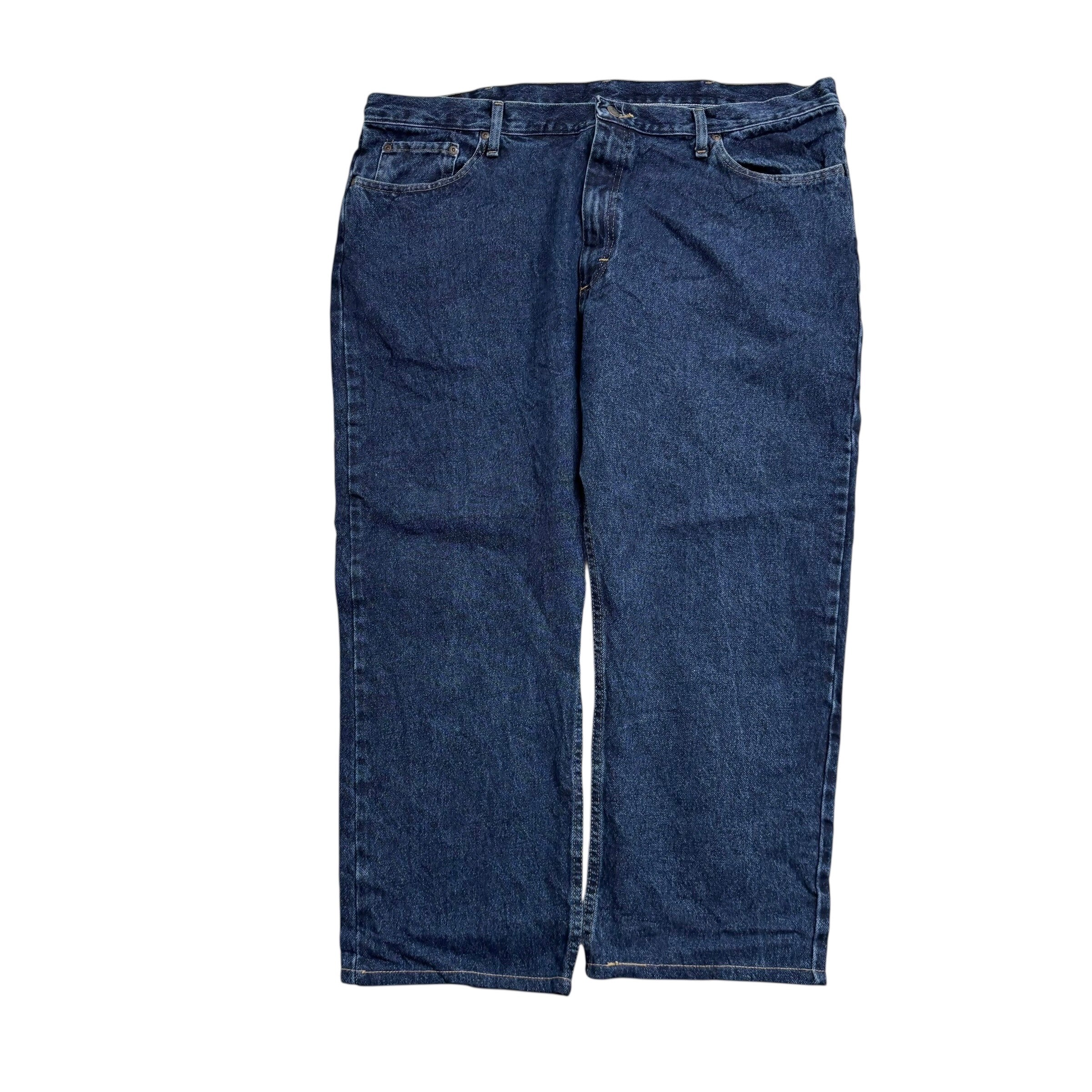 Wrangler Jeans W42 L27 Mens Dark Blue Regular Straight Fit Denim (E)