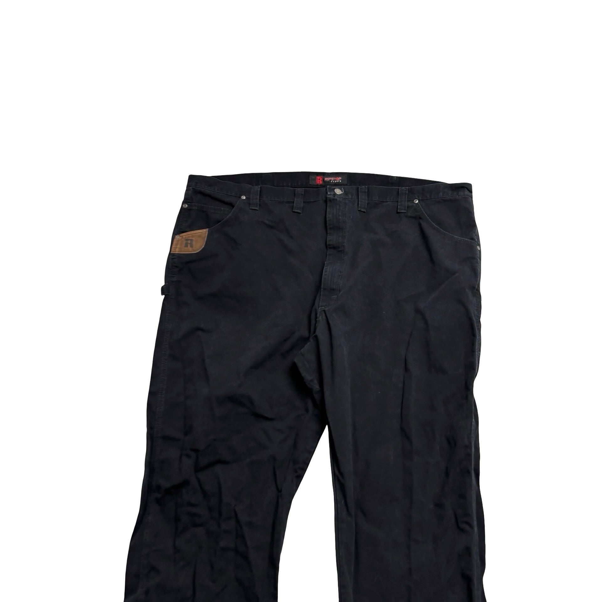 Wrangler Carpenter Trousers W52 L32 Mens Black Relaxed Straight Fit Pants (E)