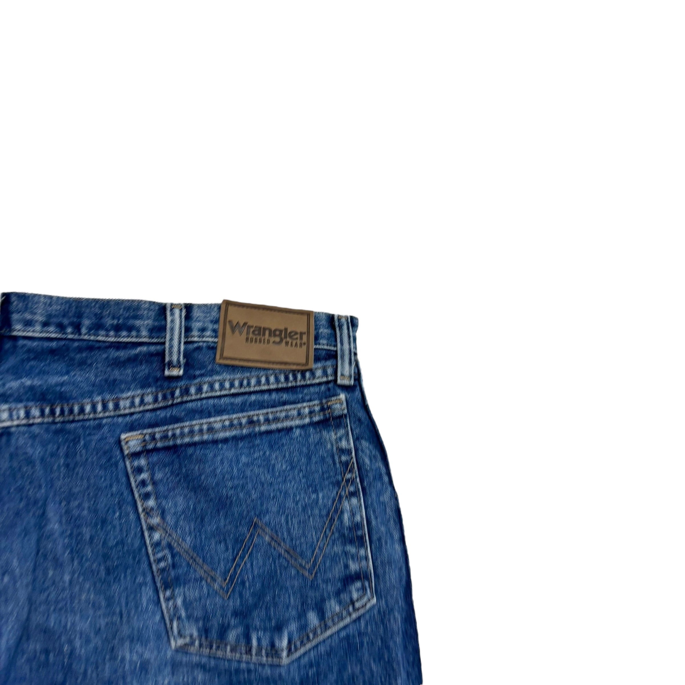 Wrangler Jeans W42 L30 Mens Mid Blue Relaxed Tapered Fit Vintage Denim