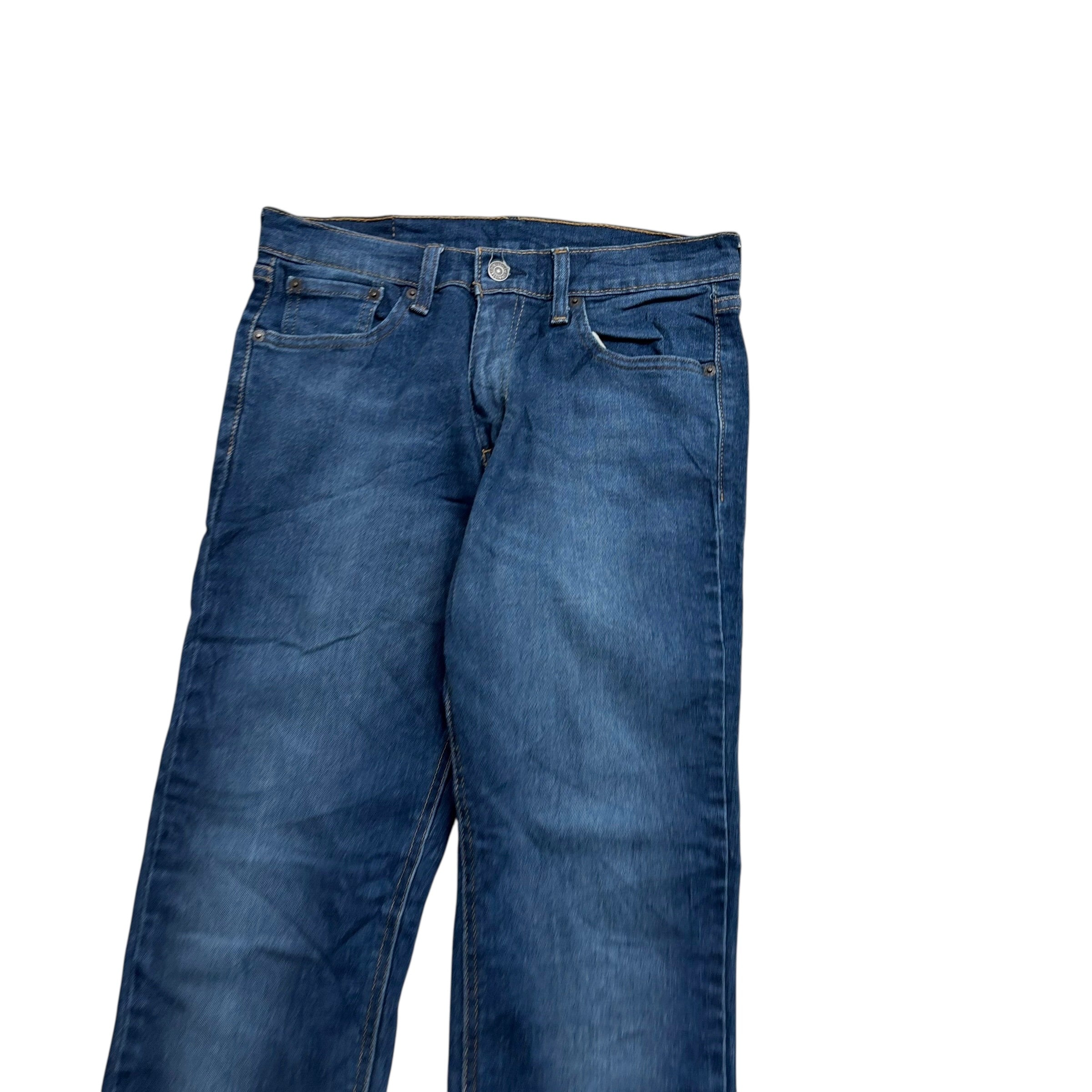 Levis 541 Jeans W29 L32 Mens Dark Blue Athletic Tapered Fit Stretch Denim (E)