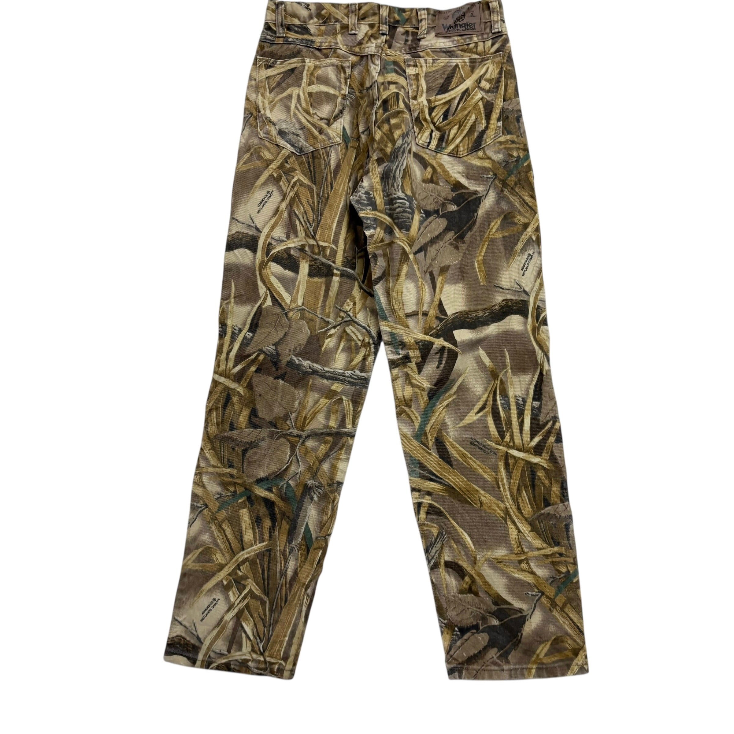 Wrangler Camouflage Jeans W29 L30 Mens Double Knee Realtree Vintage Relaxed (E)