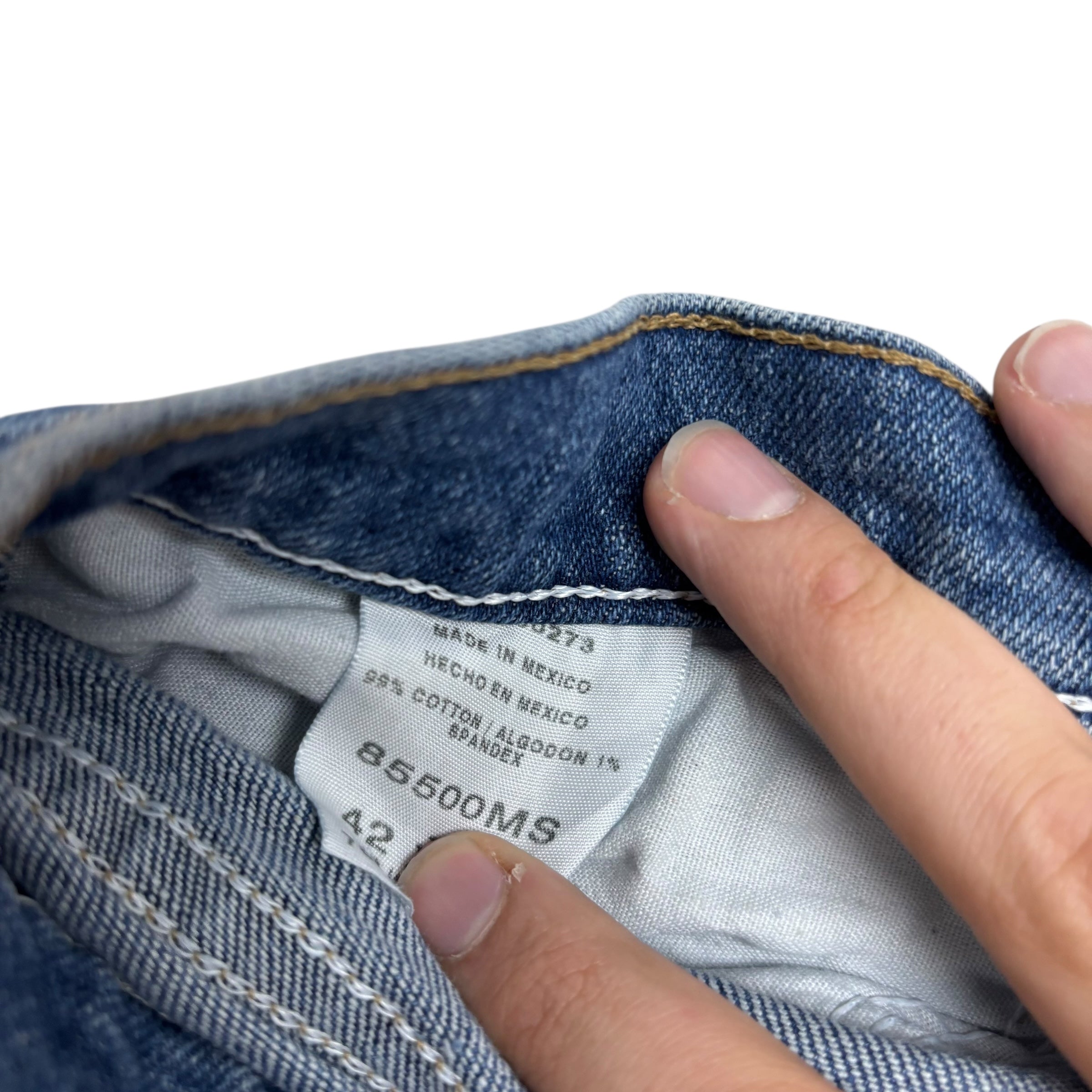 Wrangler Jeans W42 L29 Mens Mid Blue Regular Straight Fit Vintage Stretch (E)