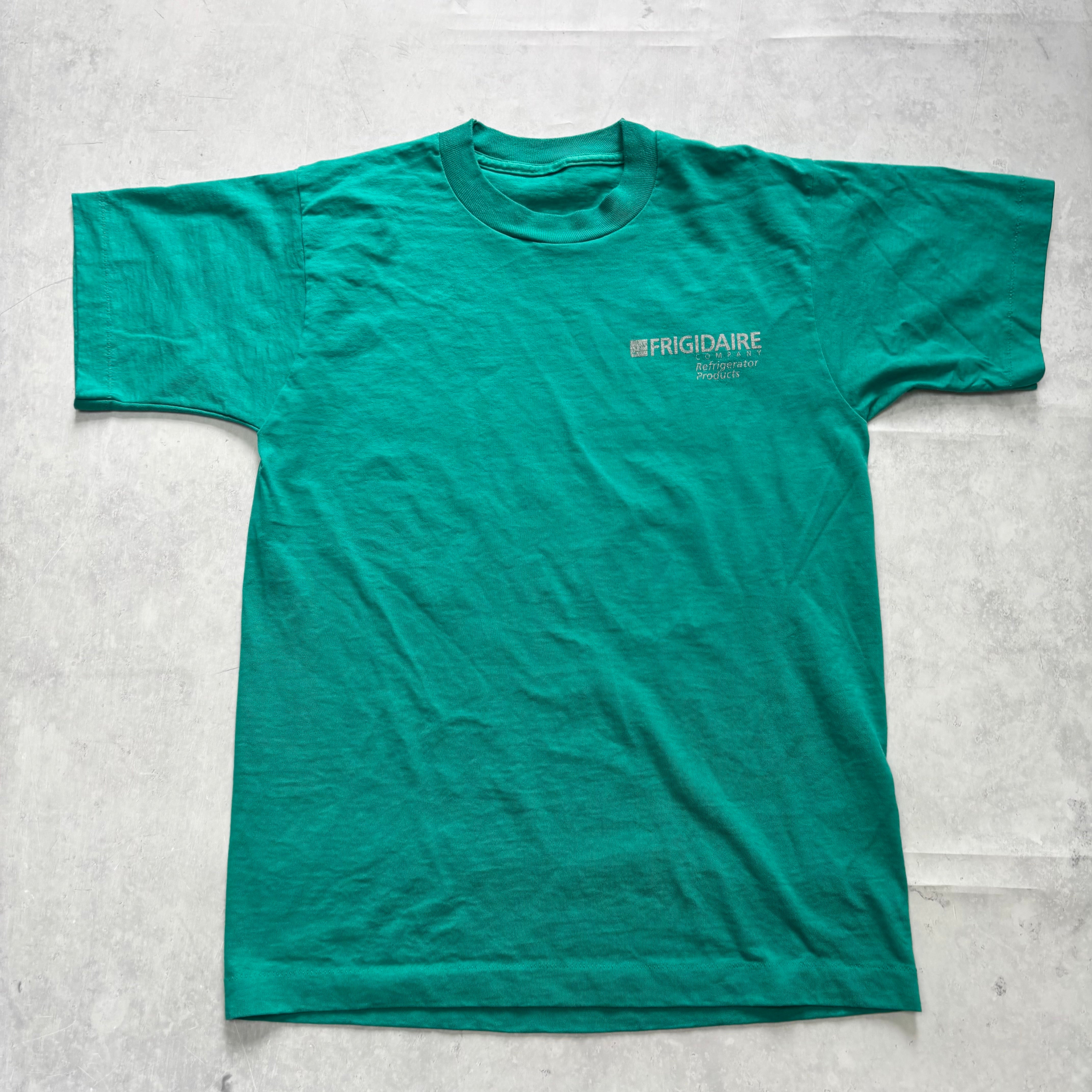 Vintage T Shirt Mens Small Teal Green Single Stitch Graphic Print 90s (E)