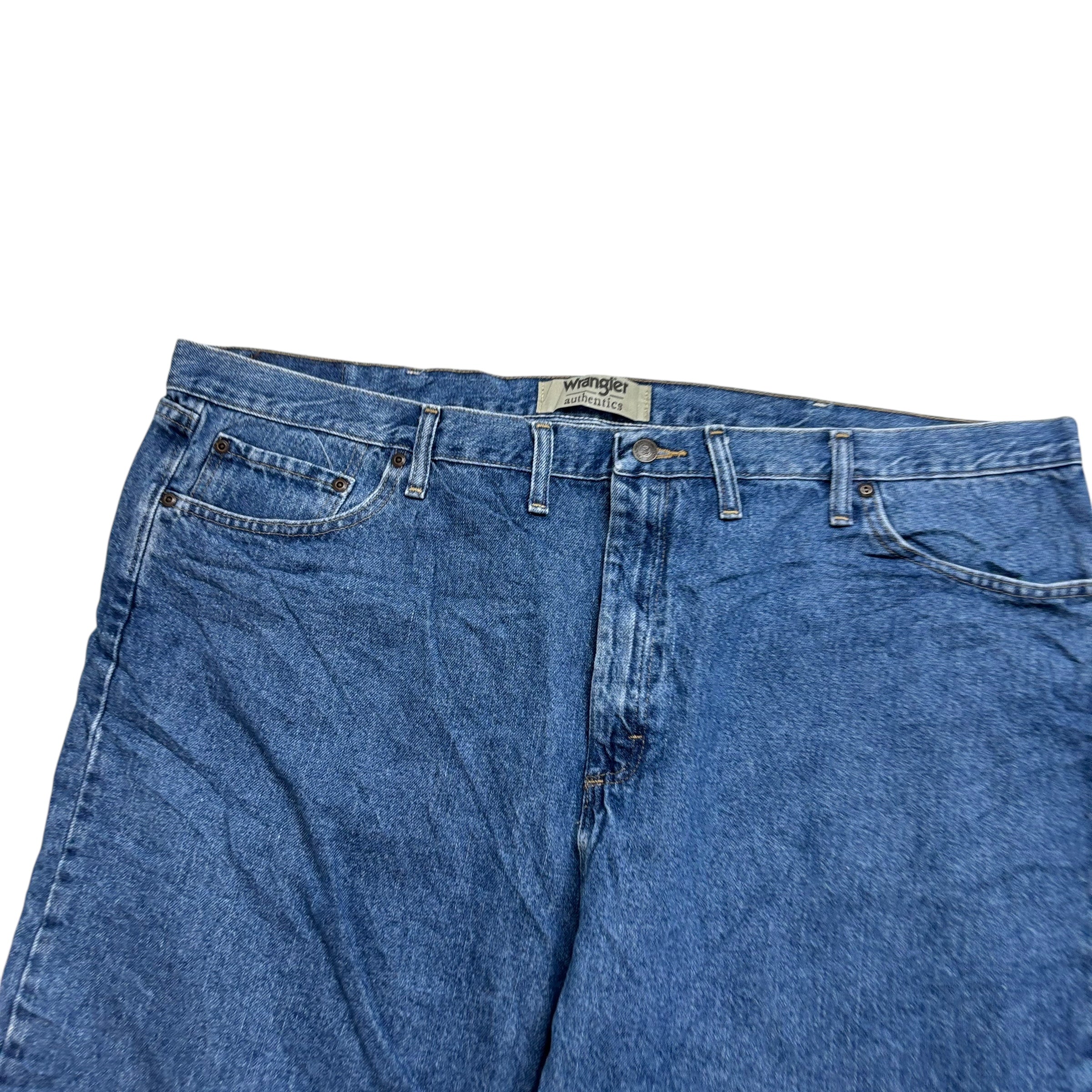 Wrangler Jorts W48 Mens Denim Shorts Mid Blue Regular Fit Stretch (E)