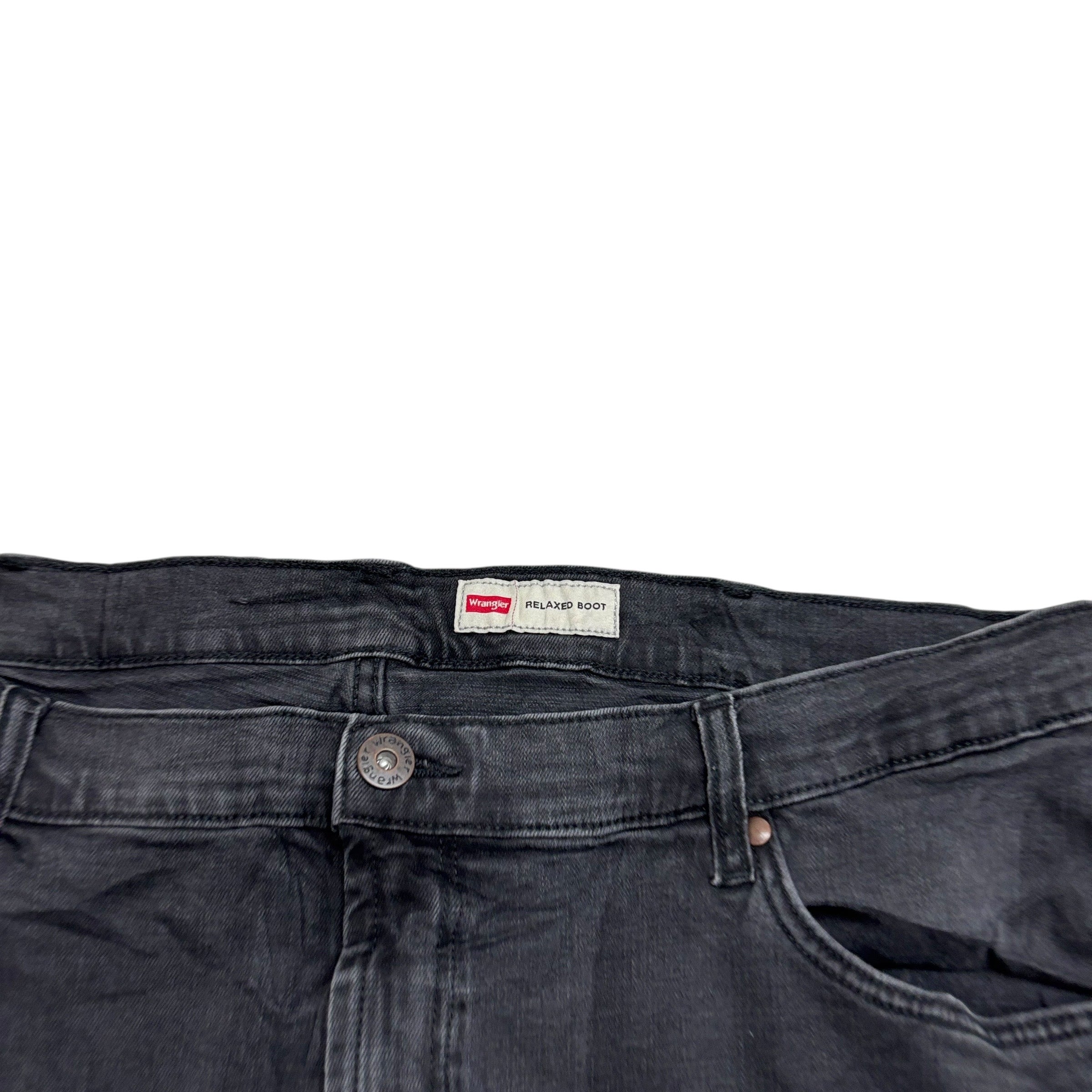 Wrangler Jeans W40 L30 Mens Black Regular Bootcut Fit Stretch Denim