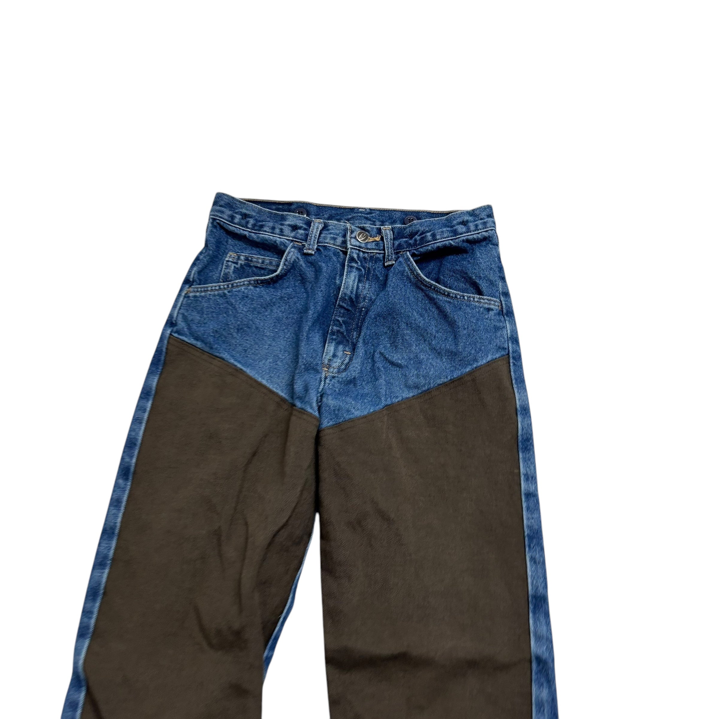 Wrangler Jeans W29 L32 Mens Mid Blue Regular Straight Fit Denim (E)