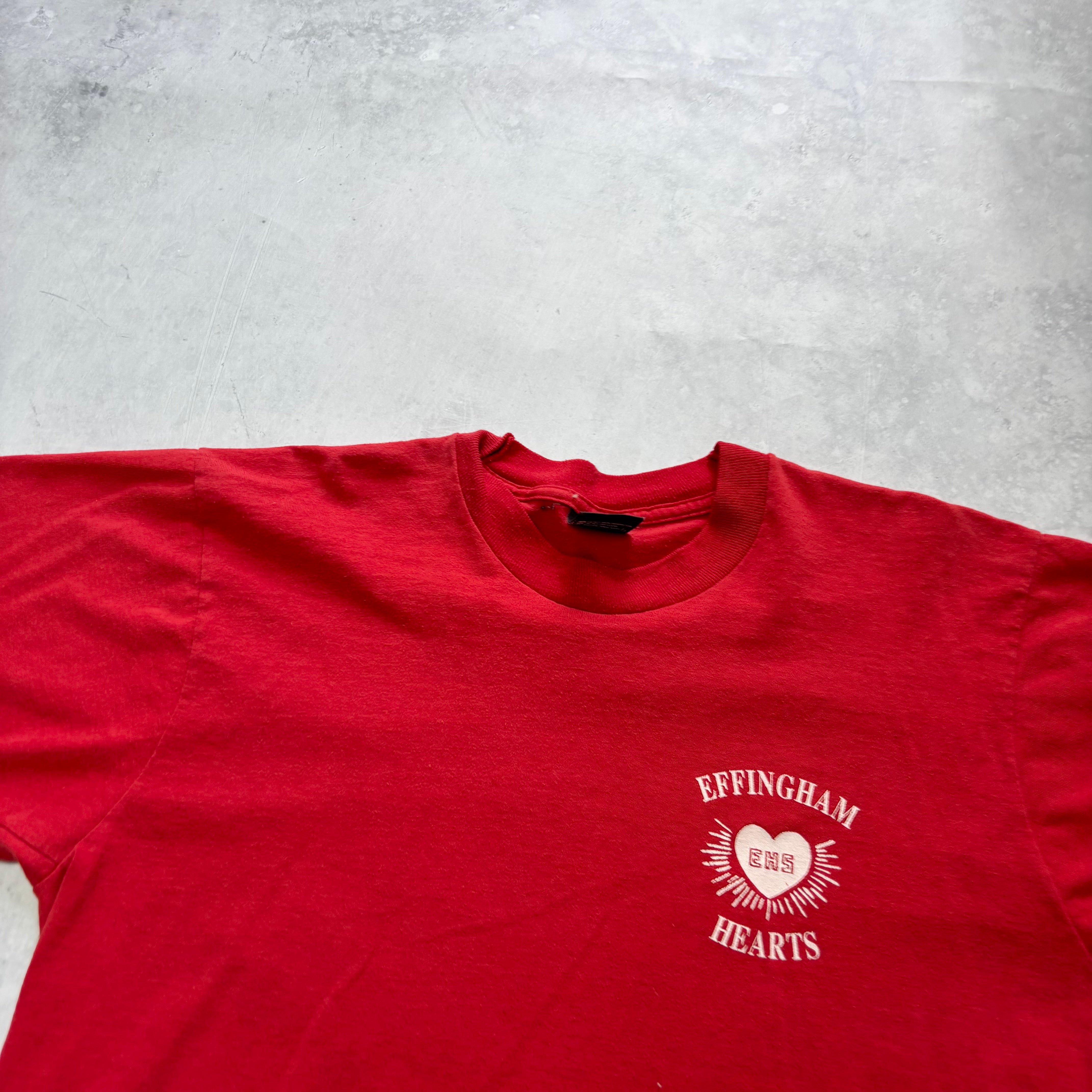 Vintage T Shirt Mens Small Red Single Stitch Graphic Print 90s USA (E)