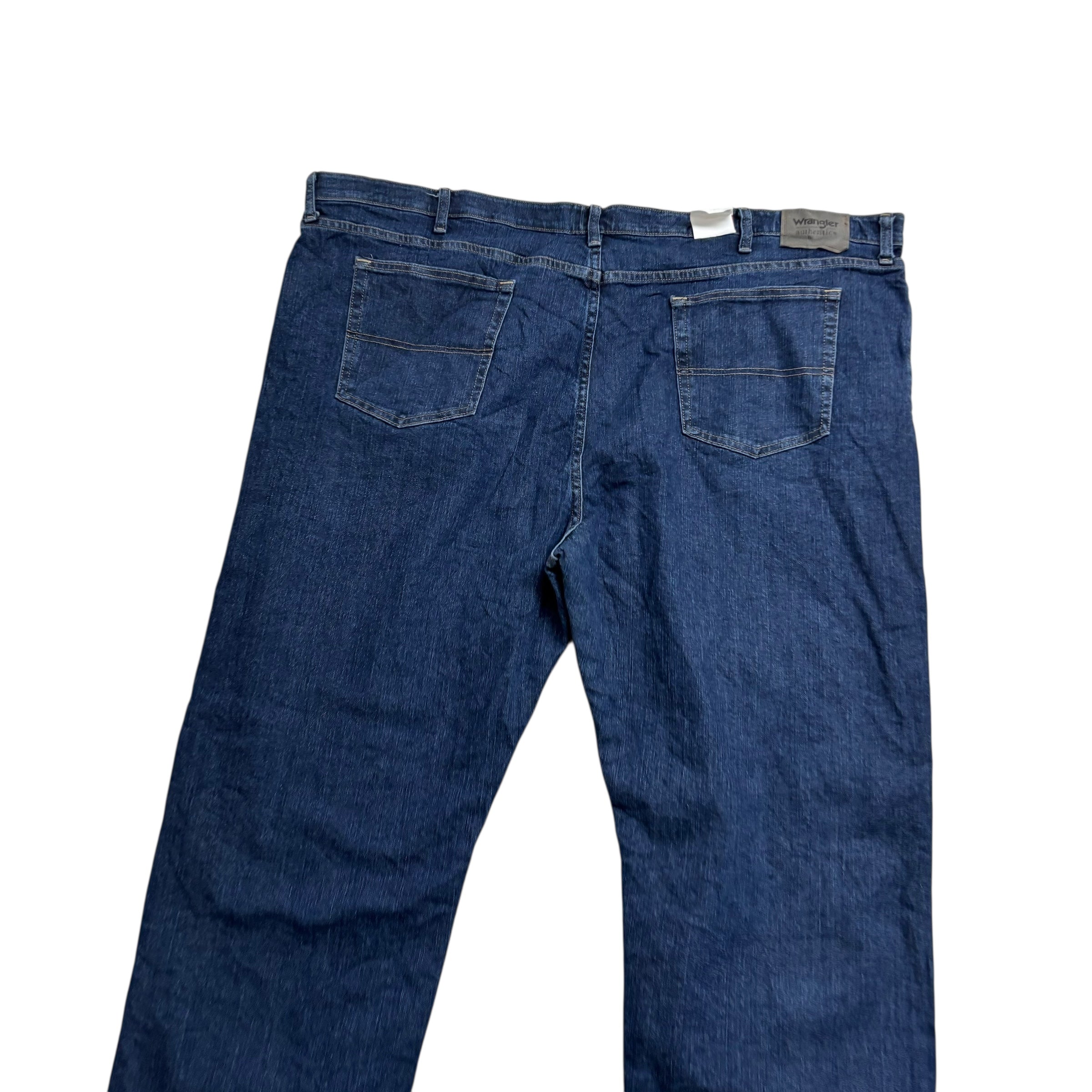 Wrangler Jeans W52 L32 Mens Dark Blue Relaxed Straight Fit Stretch Denim (E)