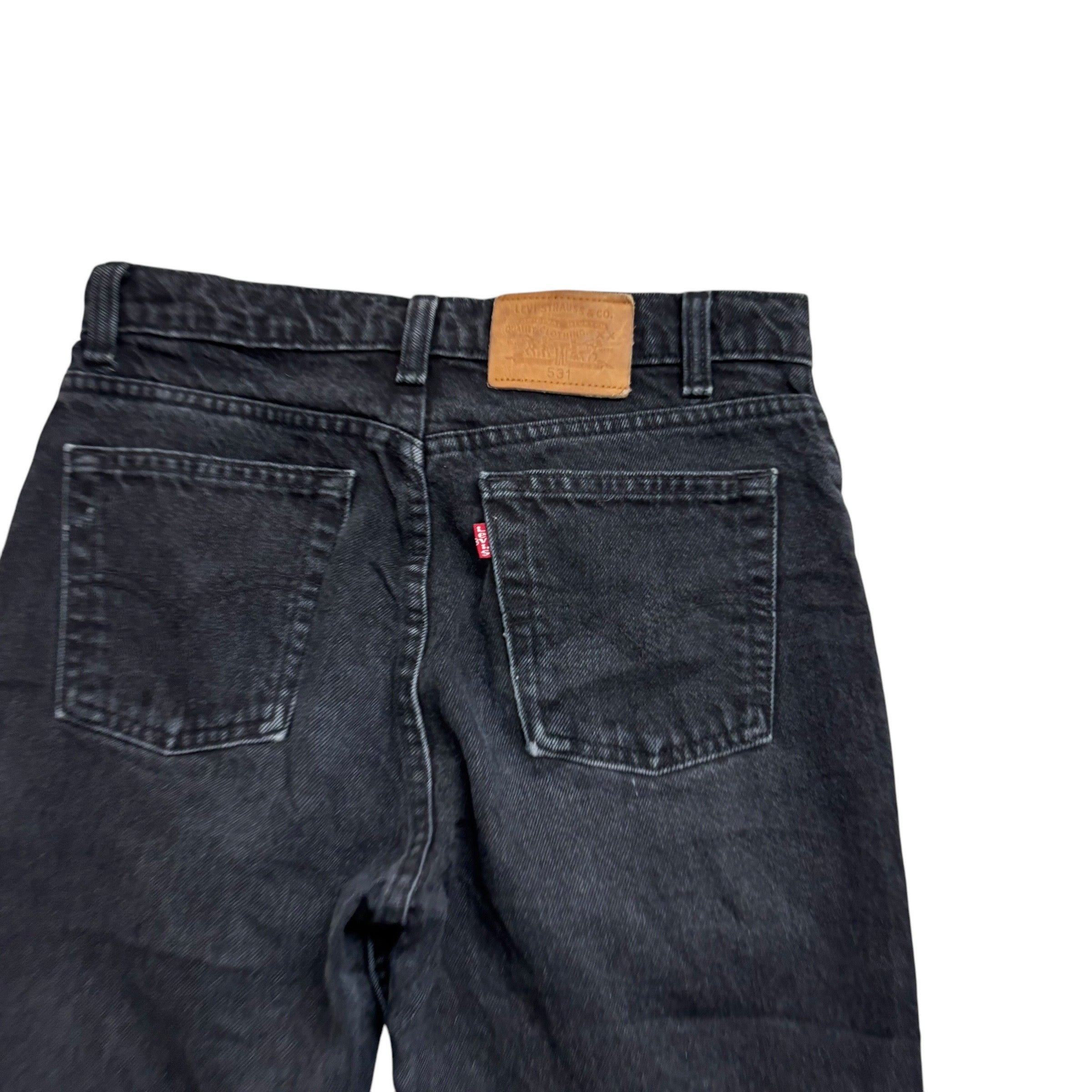 Levis 531 Jeans W29 L32 Mens Black Athletic Slim Tapered Fit Vintage Denim