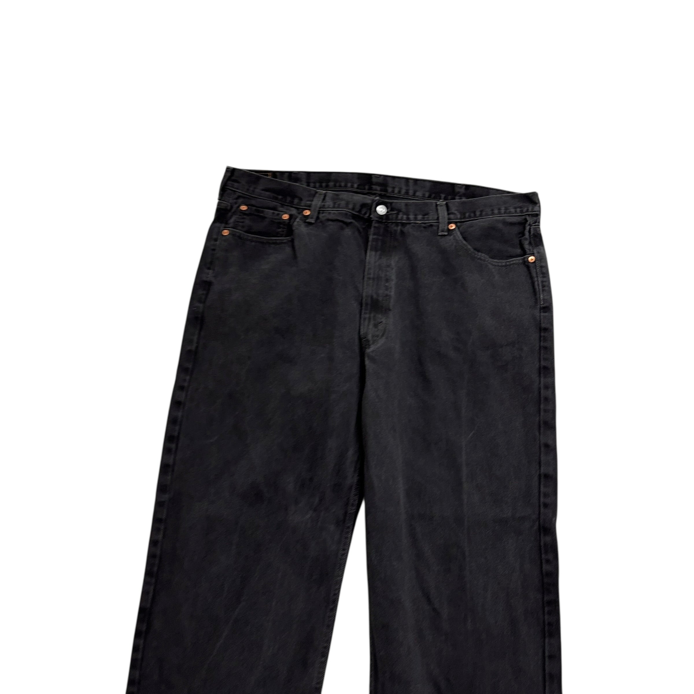 Levis 550 Jeans W44 L34 Mens Black Baggy Relaxed Straight Fit Denim (E)