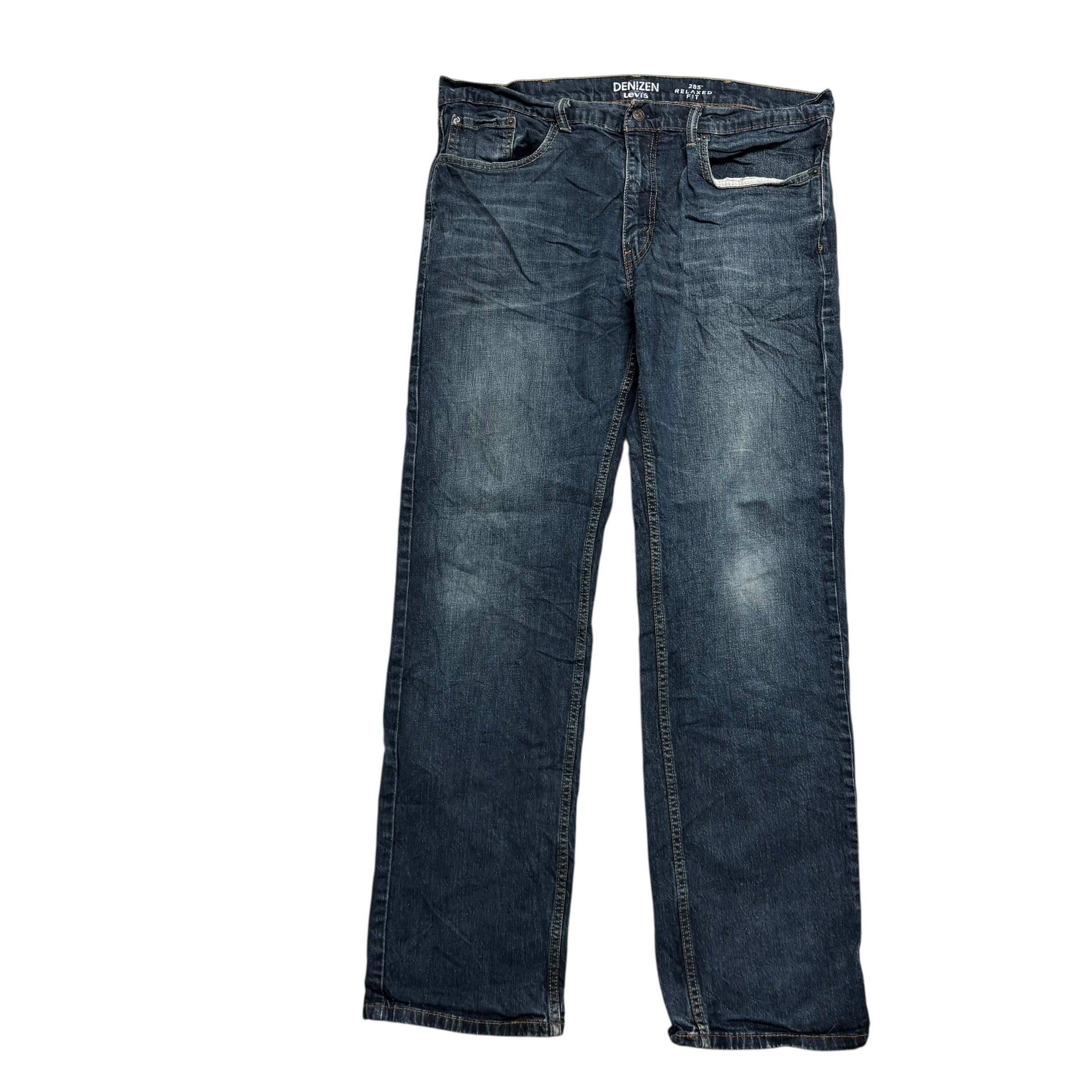 Levis Signature Jeans W38 L34 Mens Dark Blue Relaxed Straight Stretch Denim