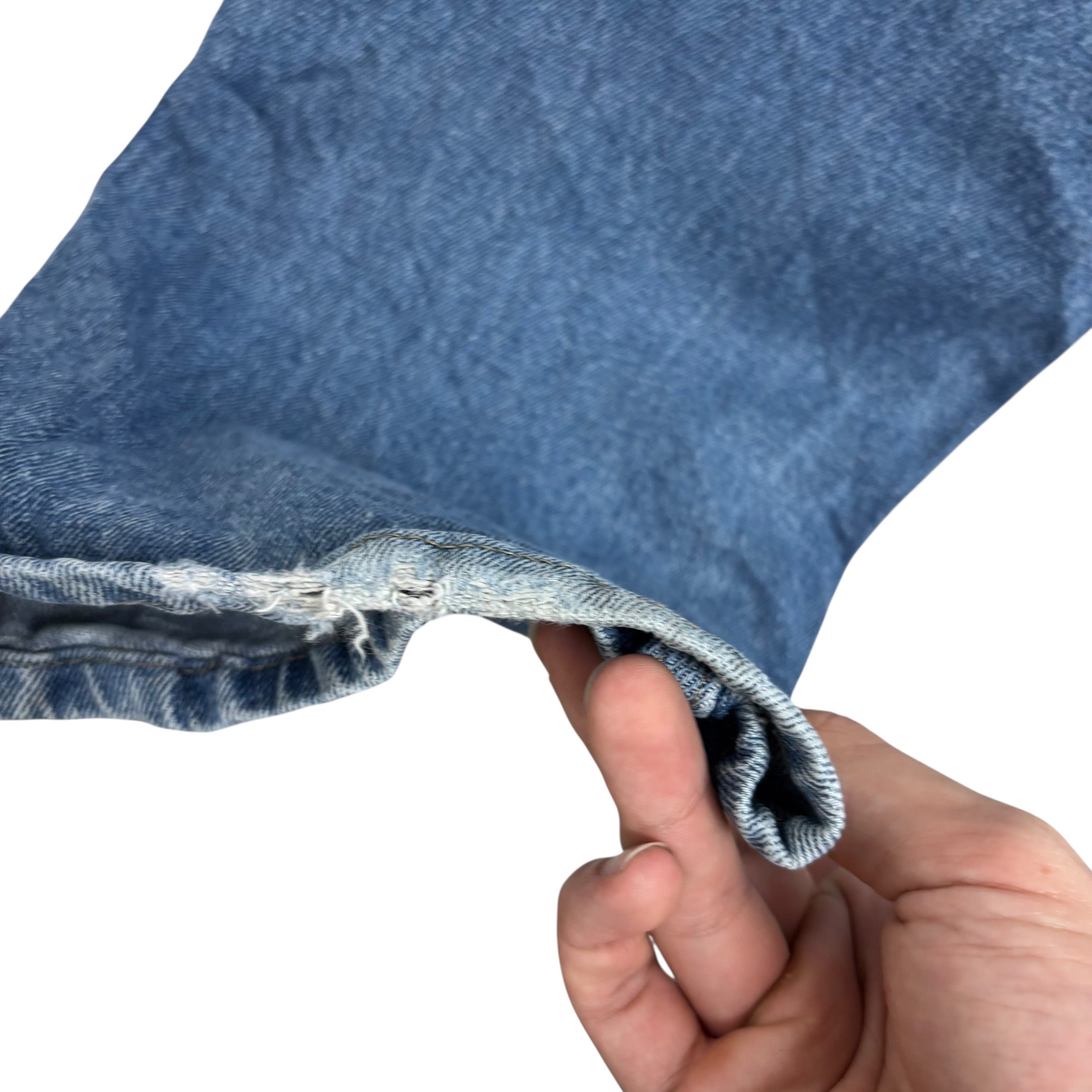 Wrangler Jeans W42 L30 Mens Mid Blue Relaxed Tapered Fit Stretch Denim