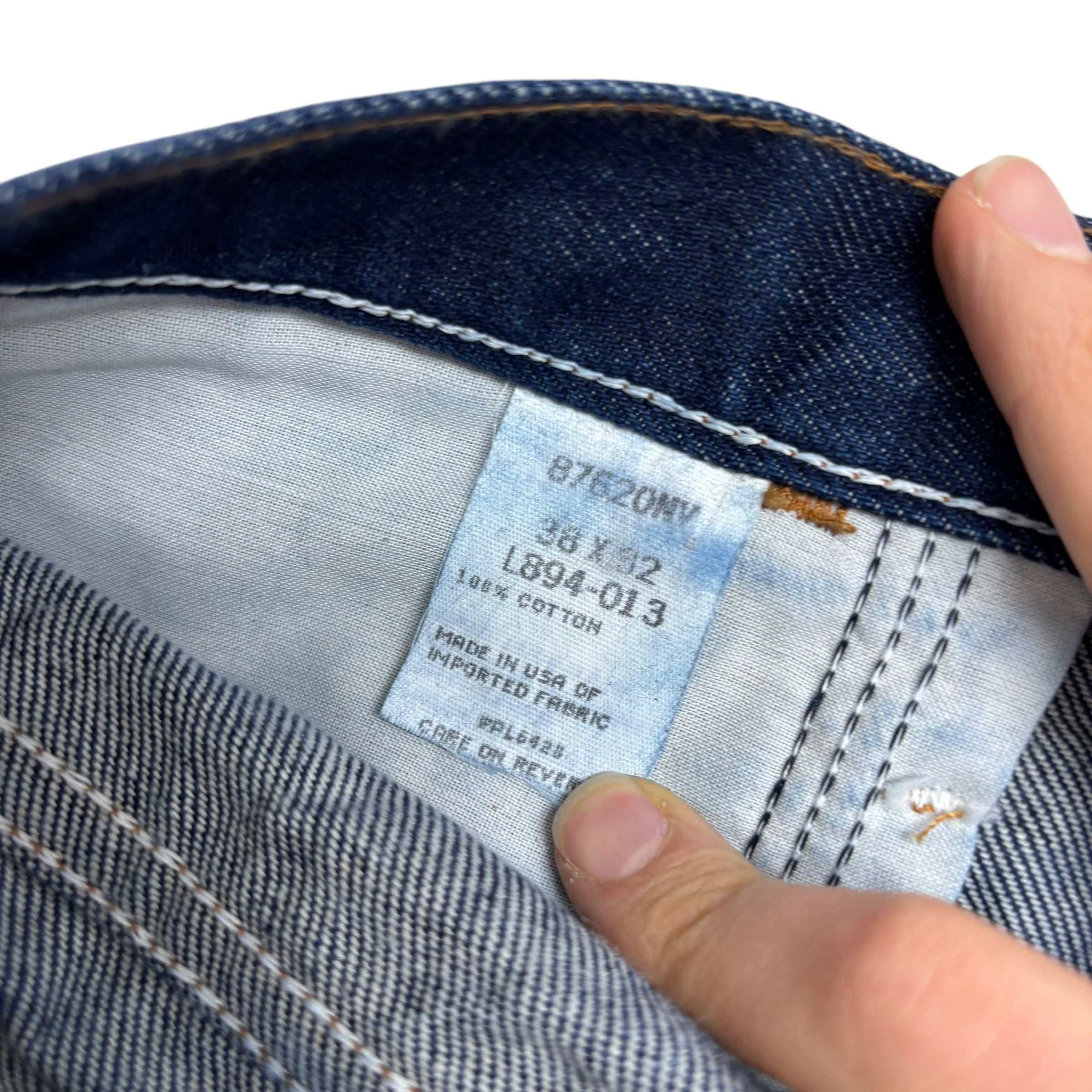 Rustler Jeans W38 L32 Mens Dark Blue Regular Fit Made In USA Vintage Denim (E)