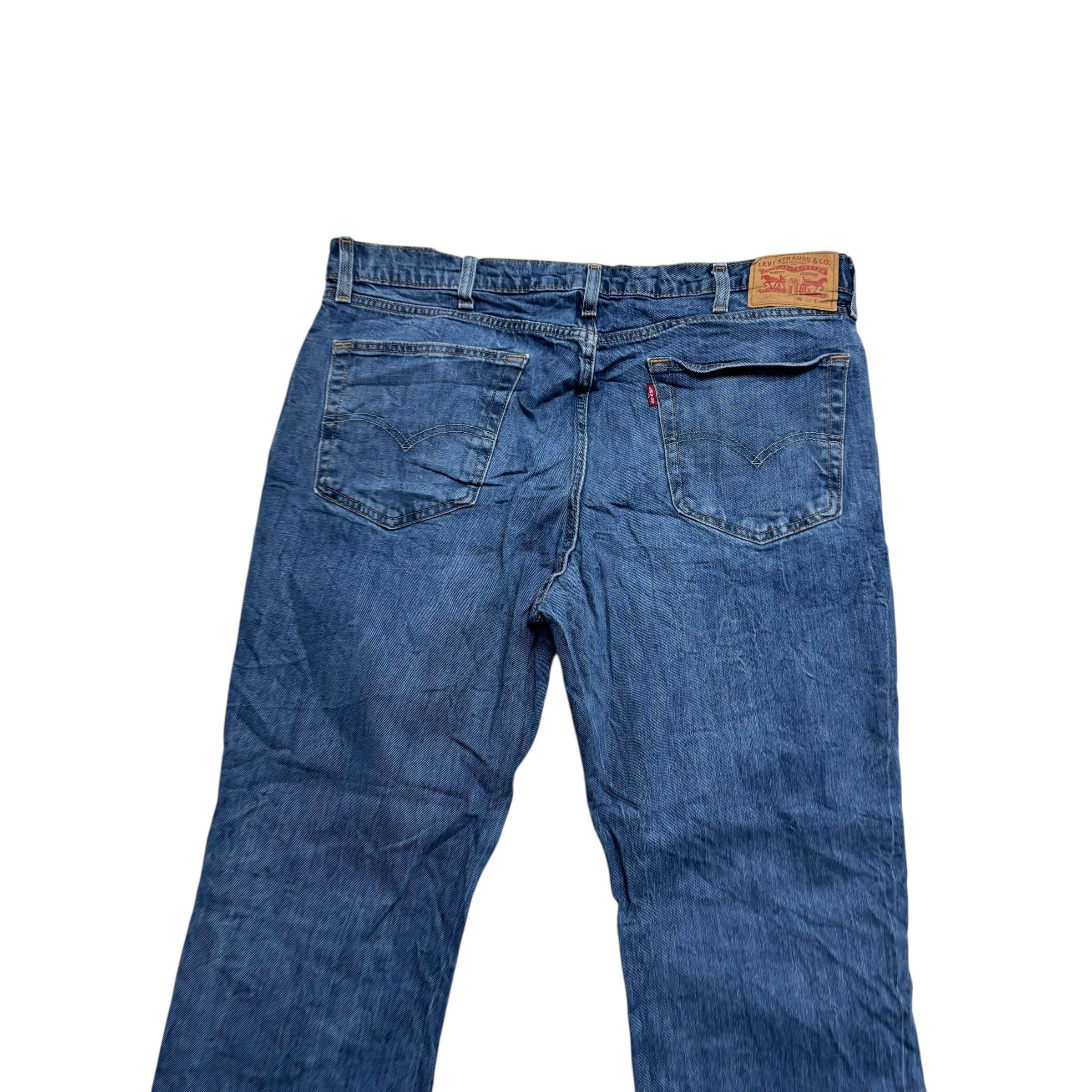 Levis 541 Jeans W38 L29 Mens Mid Blue Athletic Tapered Fit Stretch Denim (E)