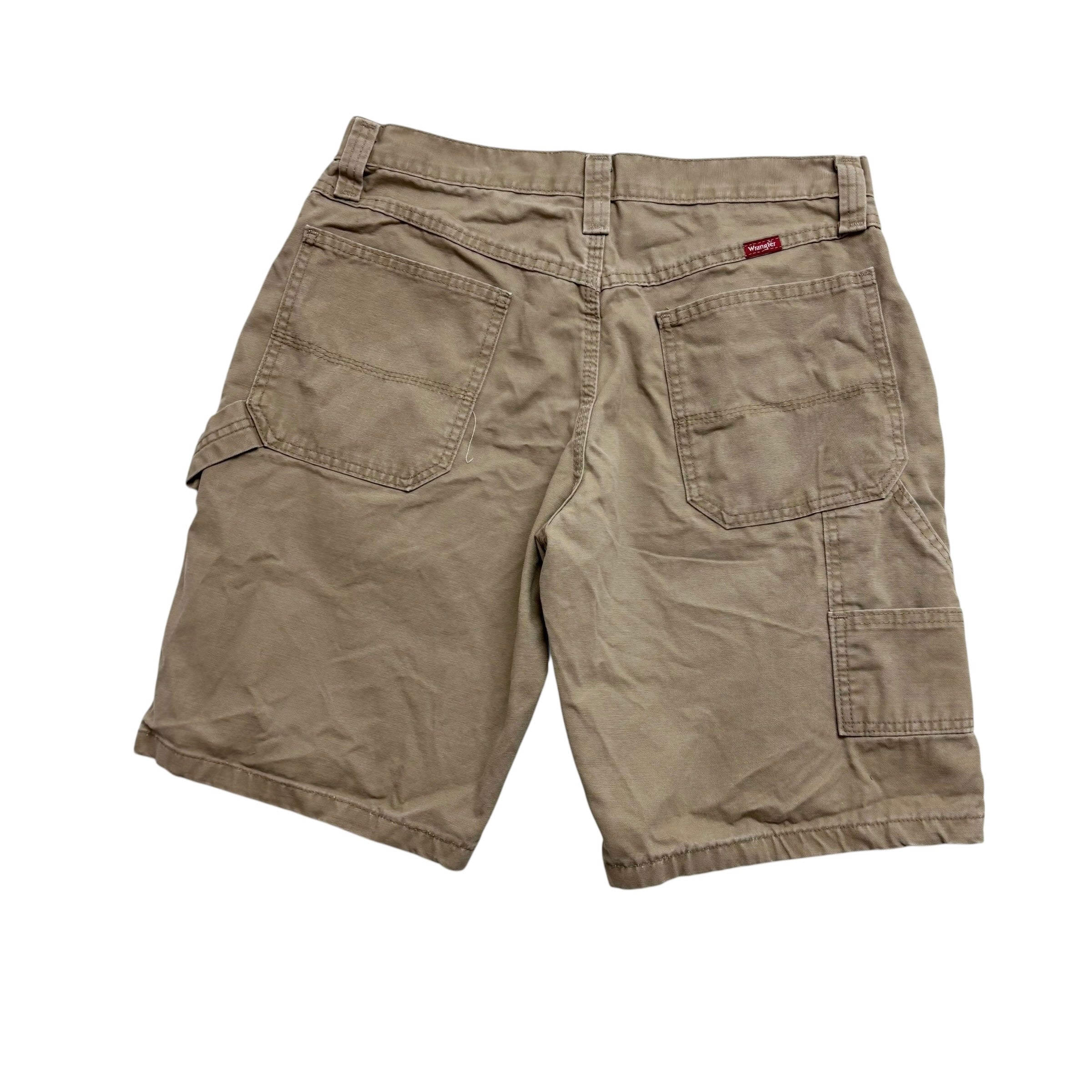 Wrangler Baggy Jorts W32 Mens Beige Canvas Shorts Relaxed Fit Carpenter (E)