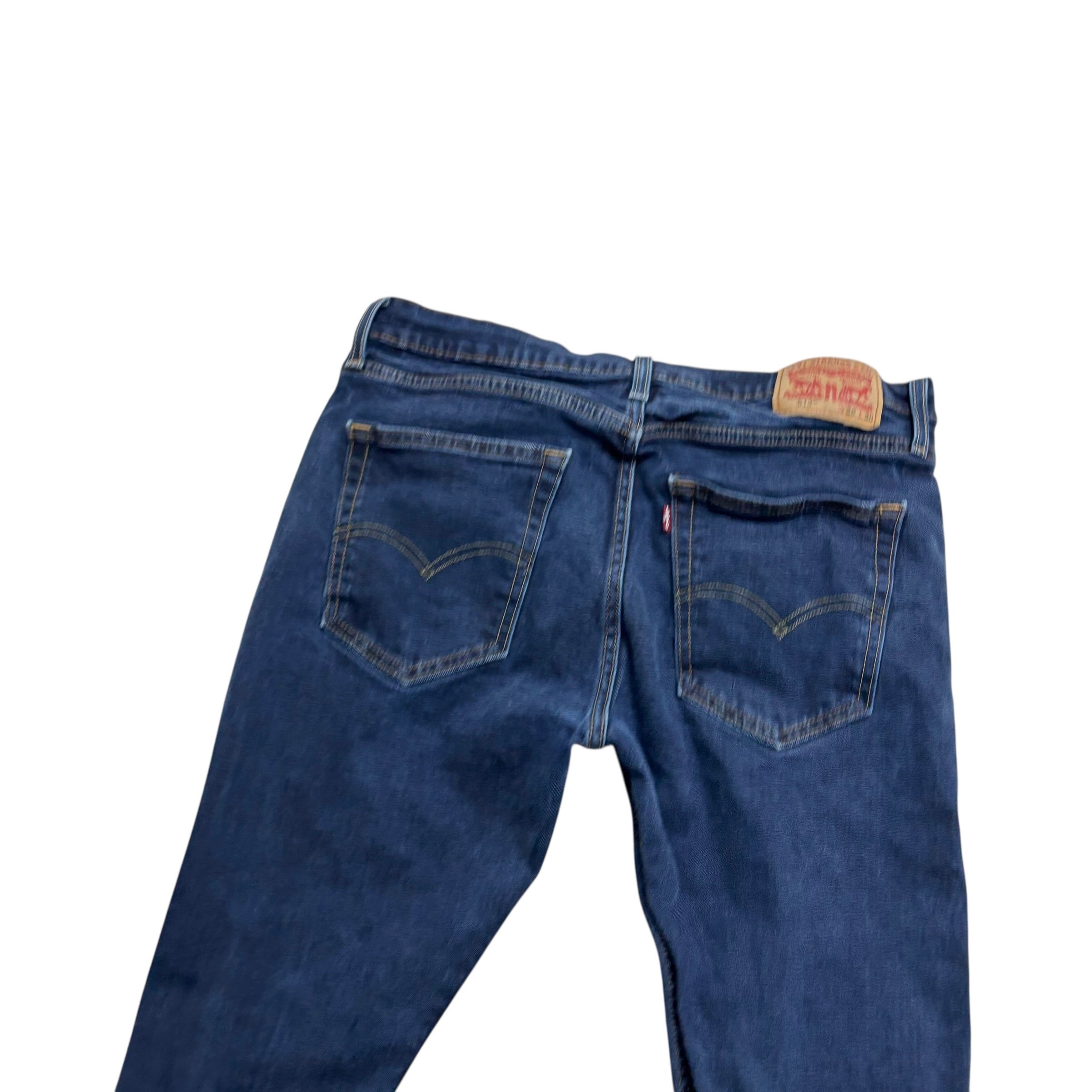 Levis 512 Jeans W34 L28 Mens Dark Blue Slim Tapered Fit Stretch Denim