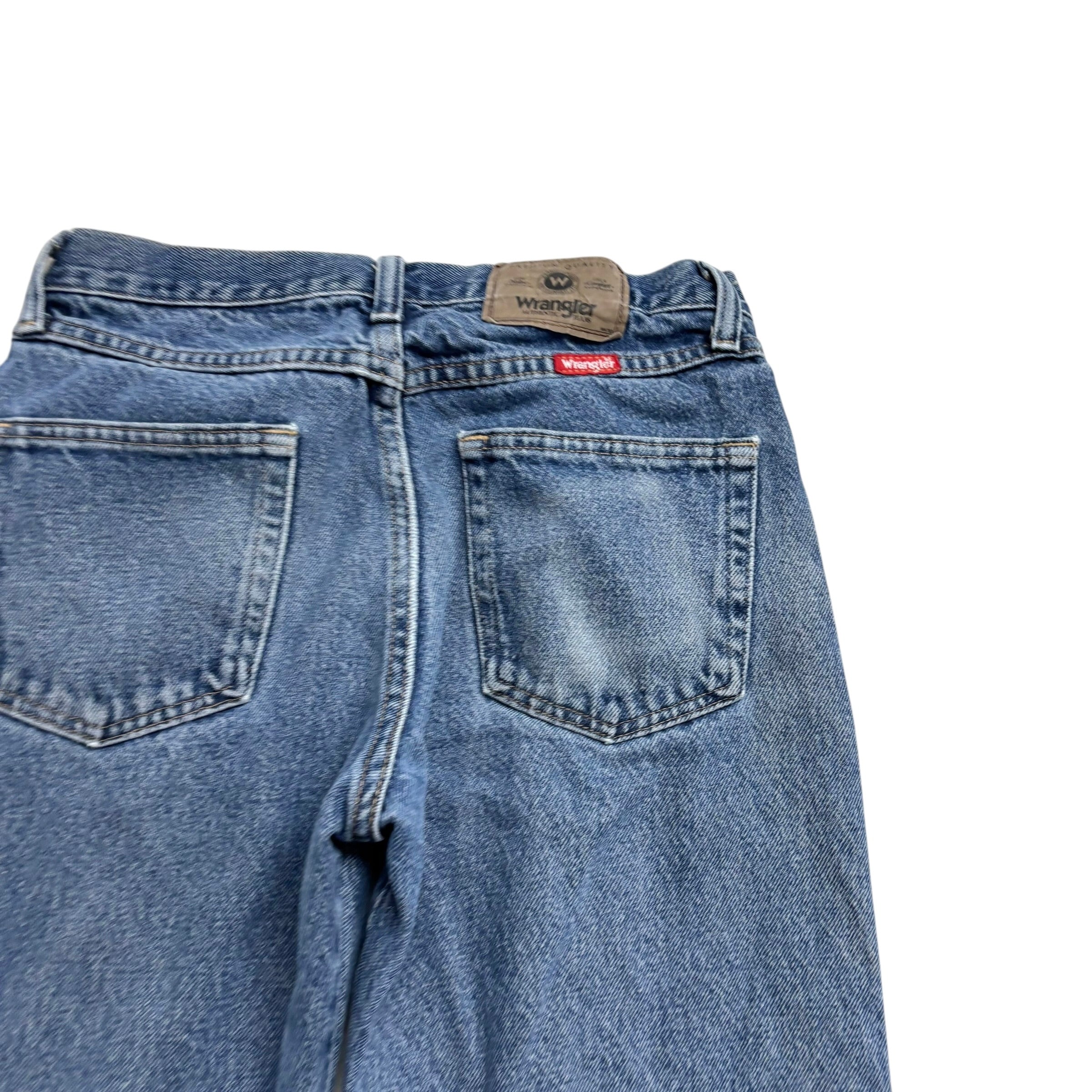 Wrangler Jeans W28 L30 Mens Mid Blue Regular Straight Fit Denim