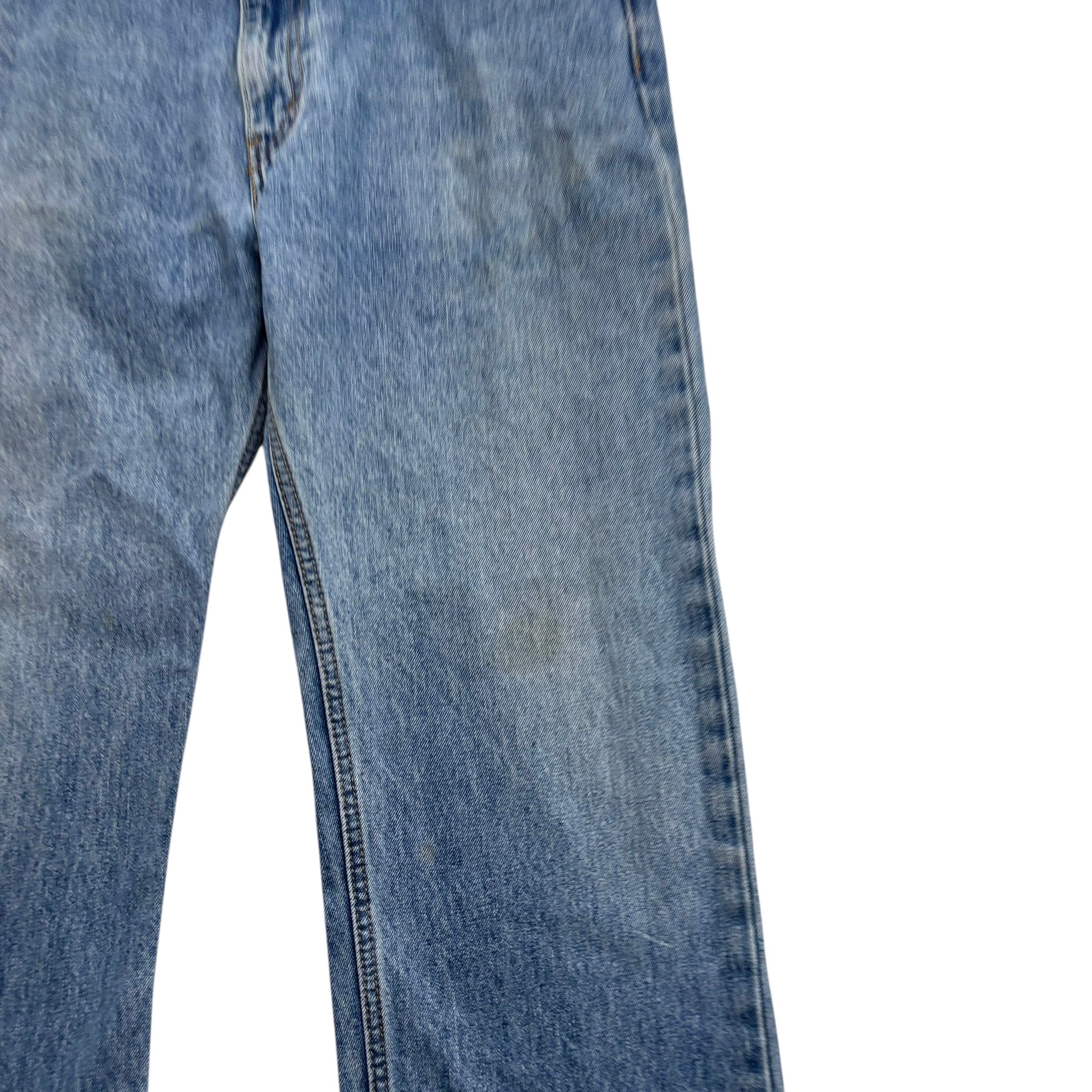 Levis 505 Jeans W38 L30 Mens Mid Blue Regular Straight Fit Denim (F)