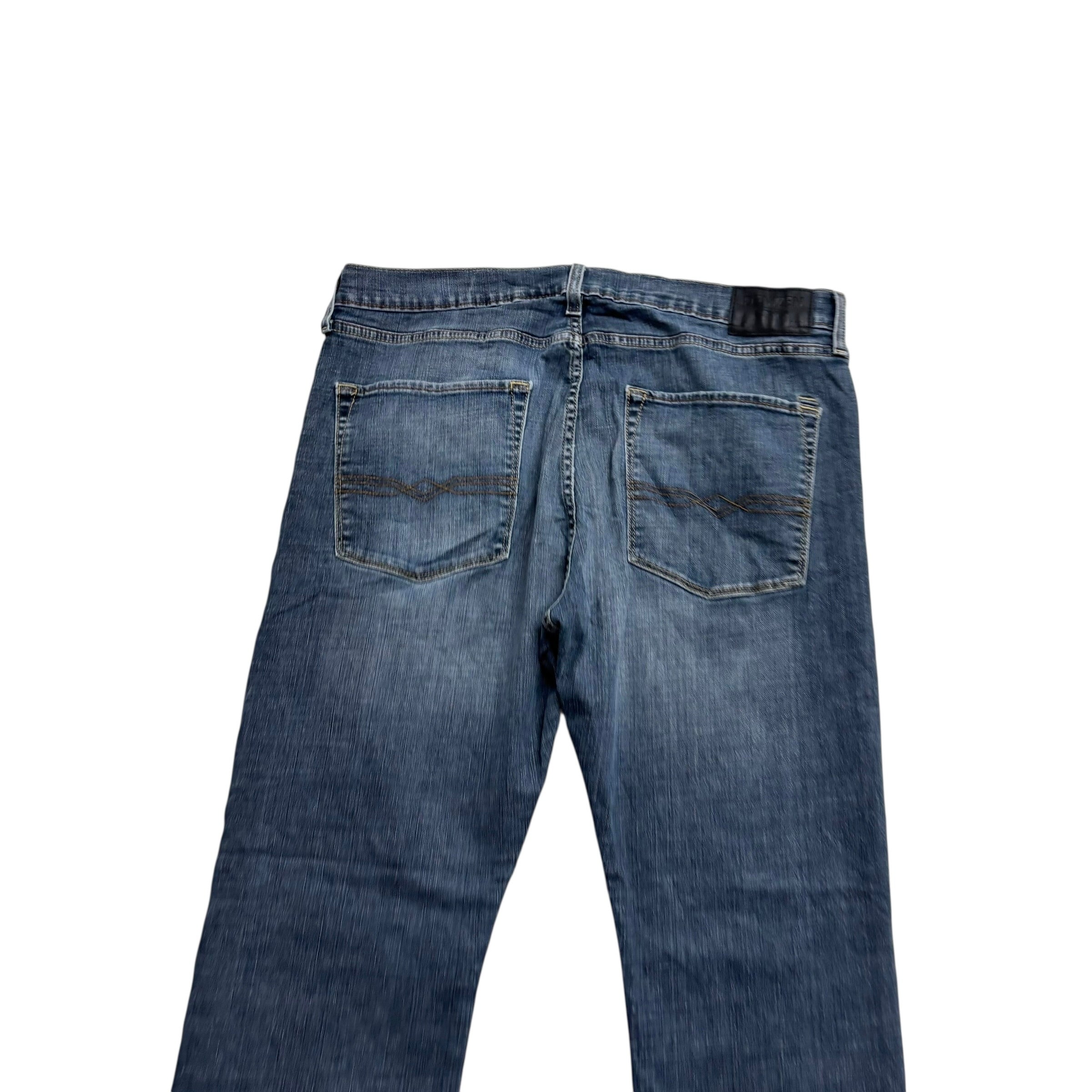 Levis Denizen Jeans W36 L30 Mens Mid Blue Slim Straight Fit Stretch (E)