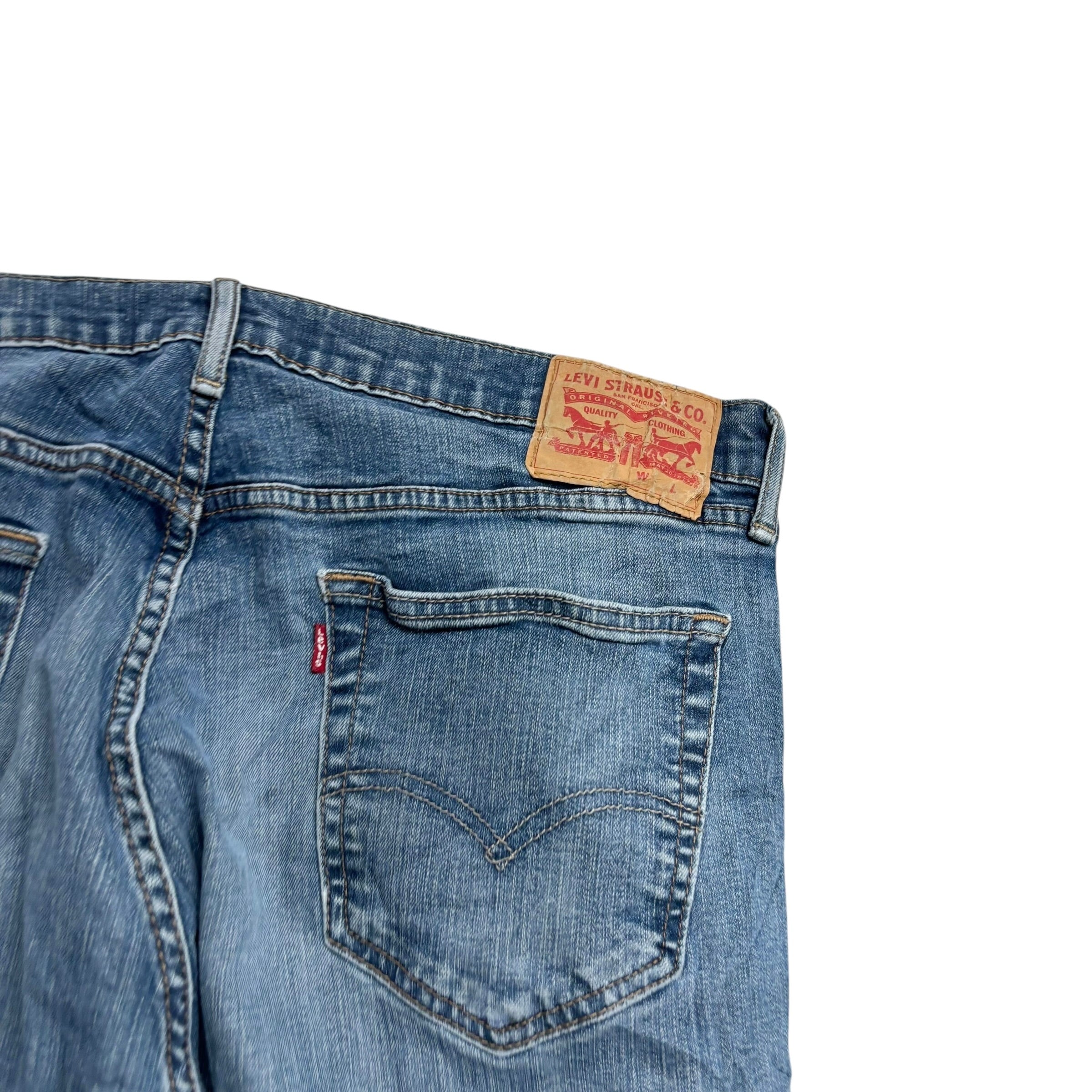 Levis 559 Jeans W36 L33 Mens Blue Relaxed Straight Fit Stretch Denim (F)