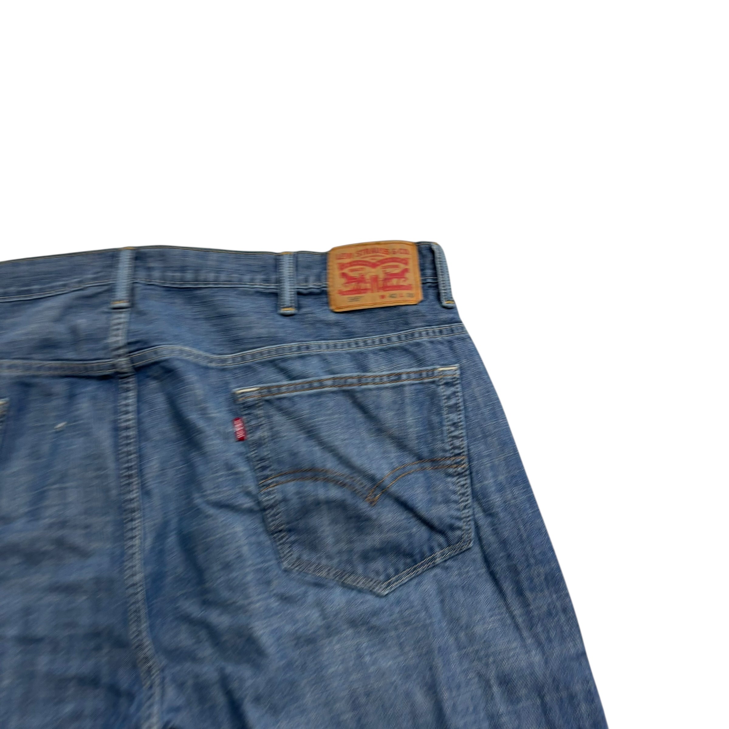 Levis 569 Jeans W42 L30 Mens Silver Blue Baggy Relaxed Straight Fit Denim (F)