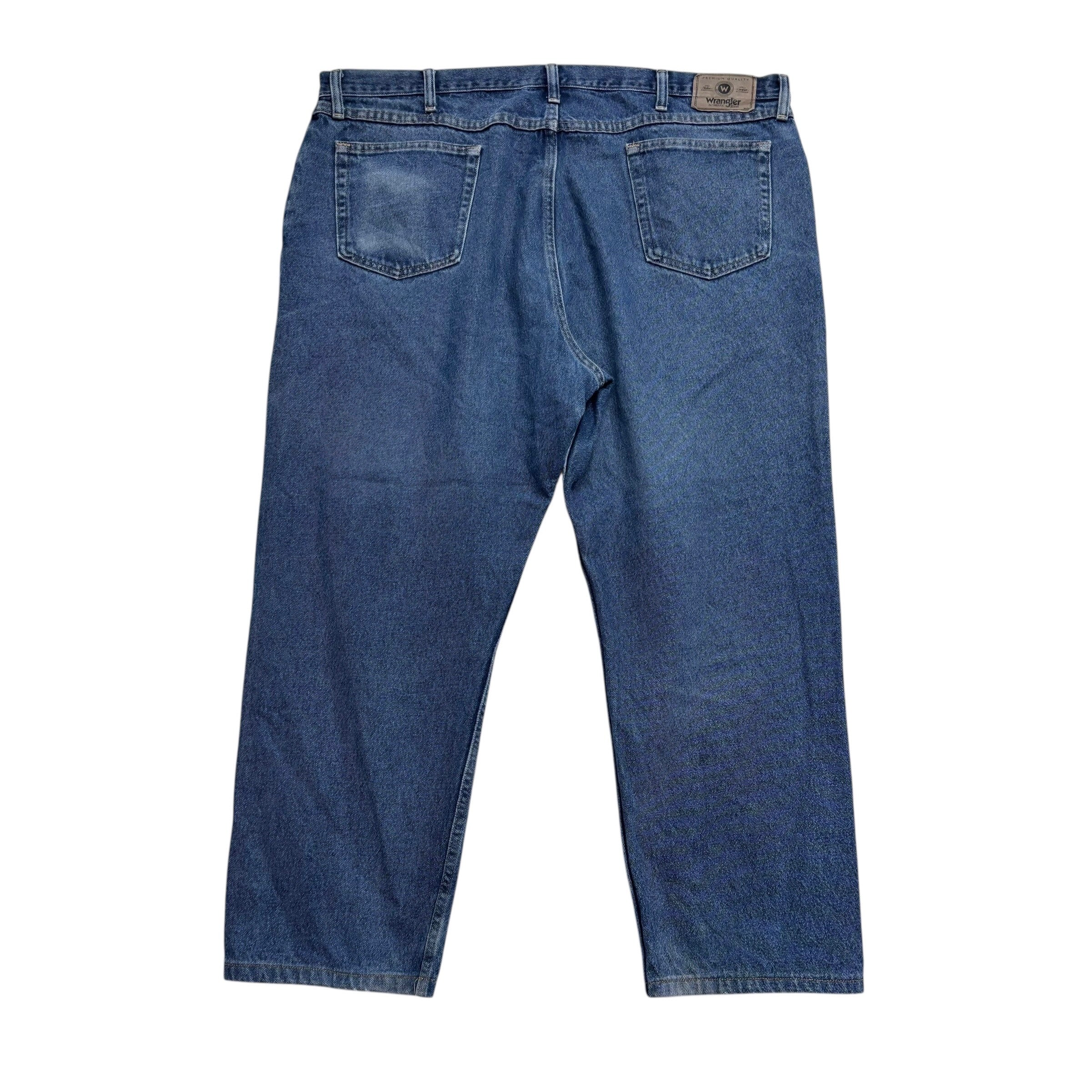 Wrangler Jeans W44 L29 Mens Mid Blue Regular Straight Fit Denim