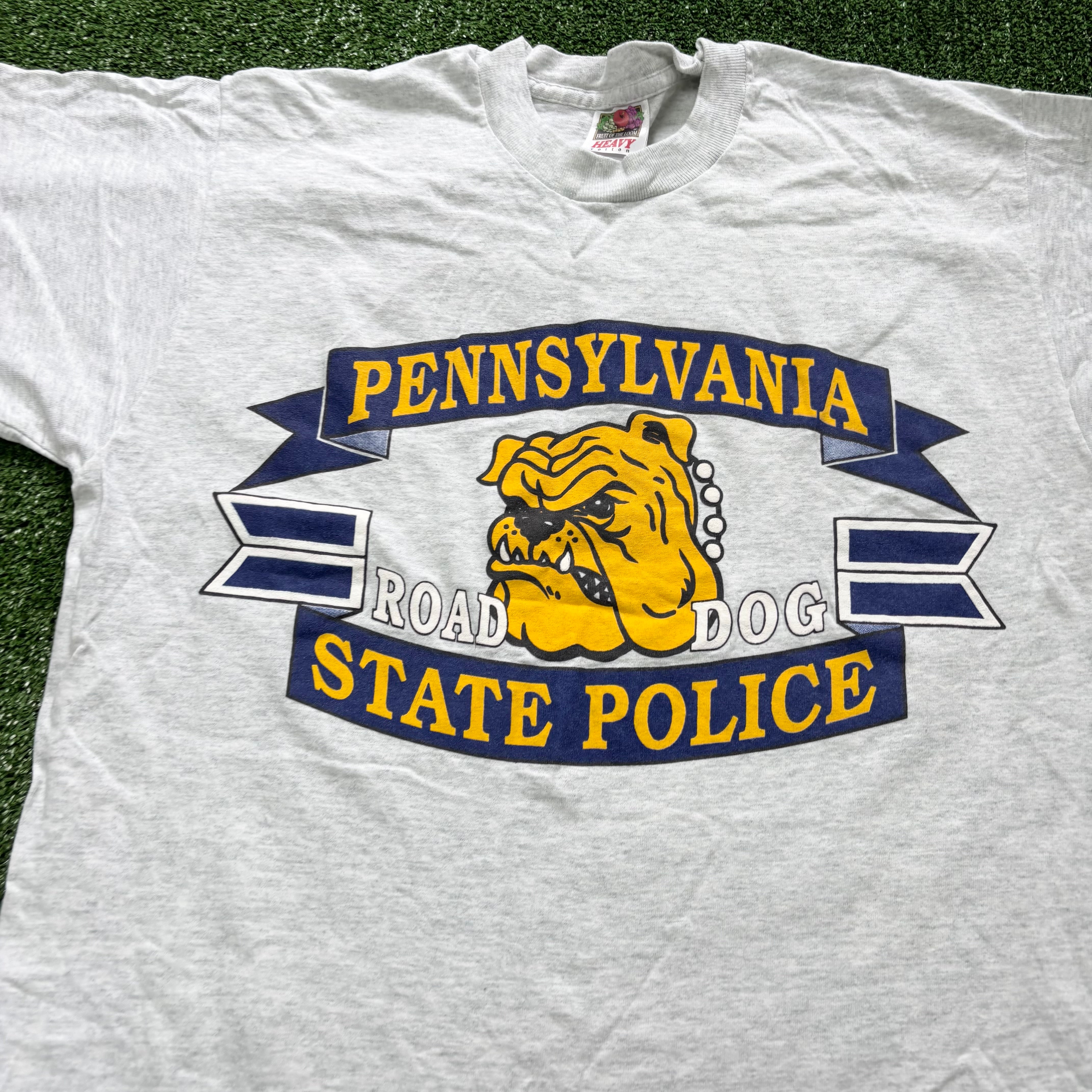 Vintage T Shirt Mens Large Grey Single Stitch Graphic Print 90s USA (E)