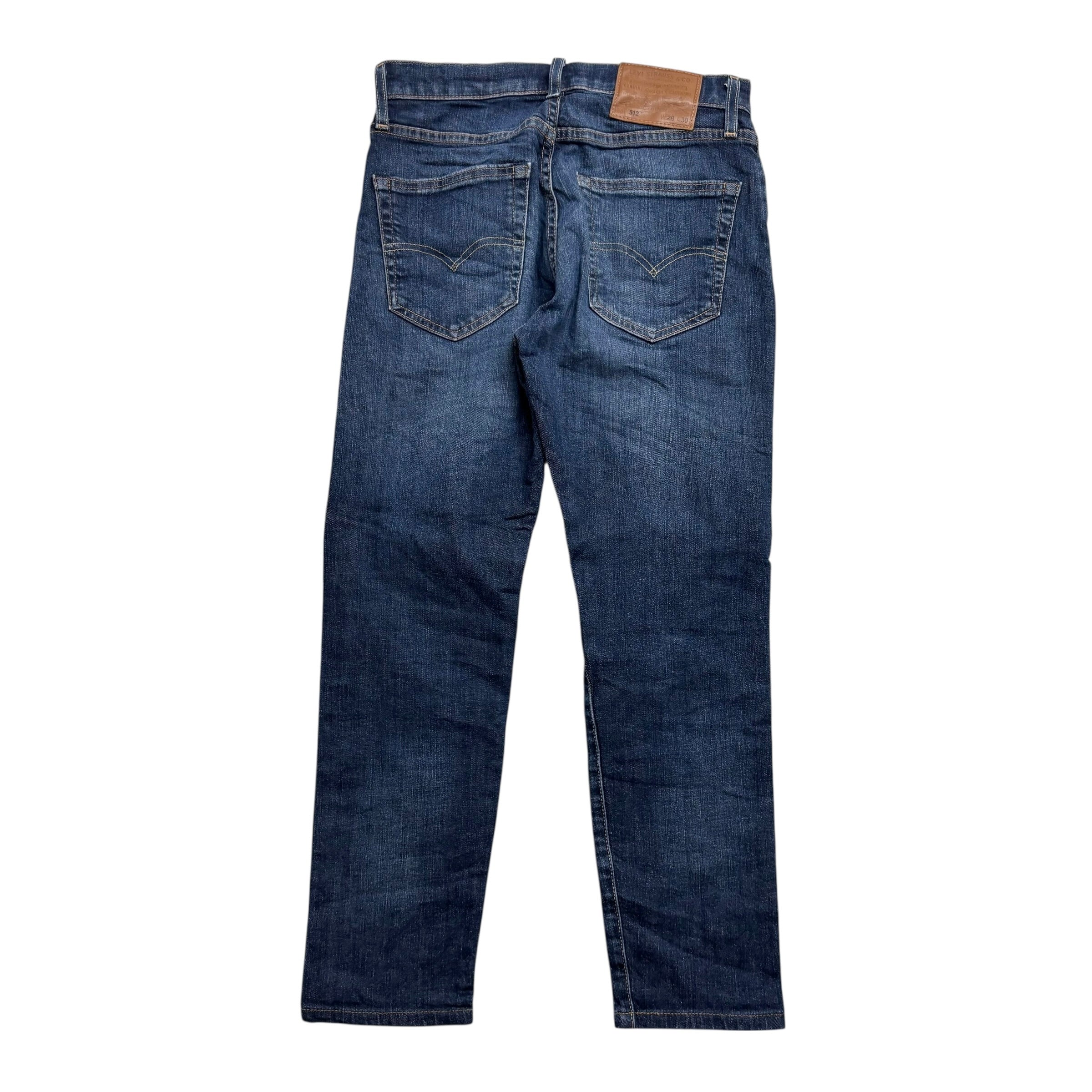 Levis 512 Jeans W28 L27 Mens Dark Blue Slim Tapered Fit Stretch Denim (E)