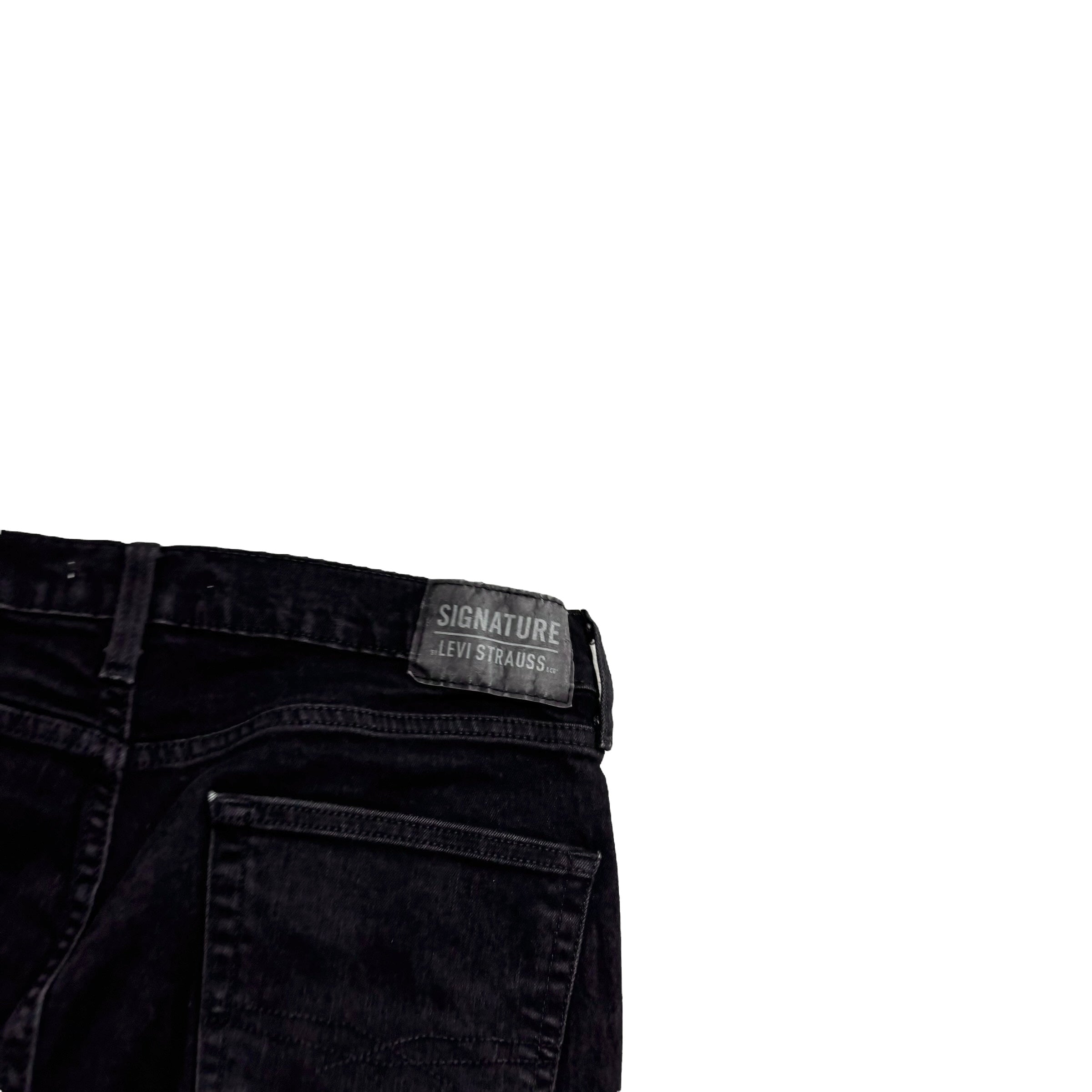 Levis Signature Jeans W33 L32 Mens Black Slim Fit Stretch Denim (F)
