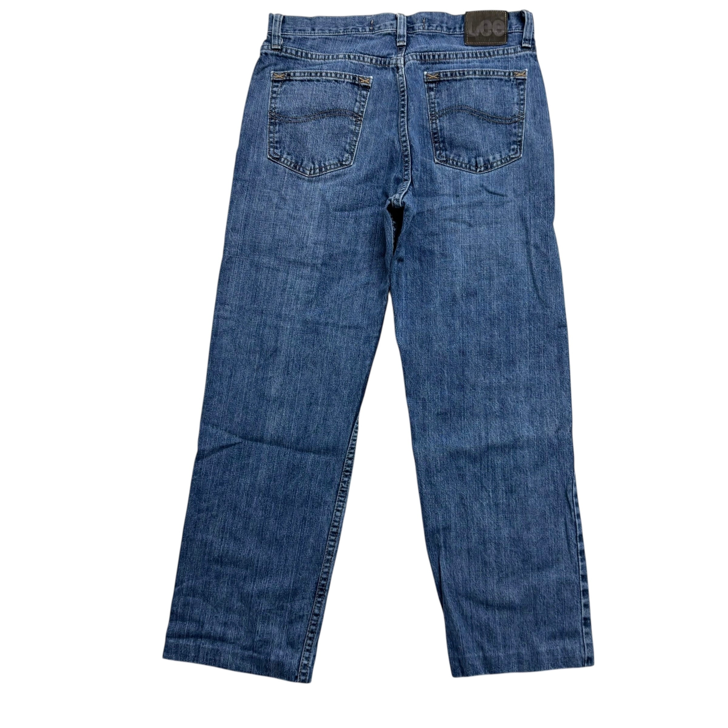Lee Jeans W30 L27 Mens Mid Blue Regular Straight Fit Vintage Denim (E)