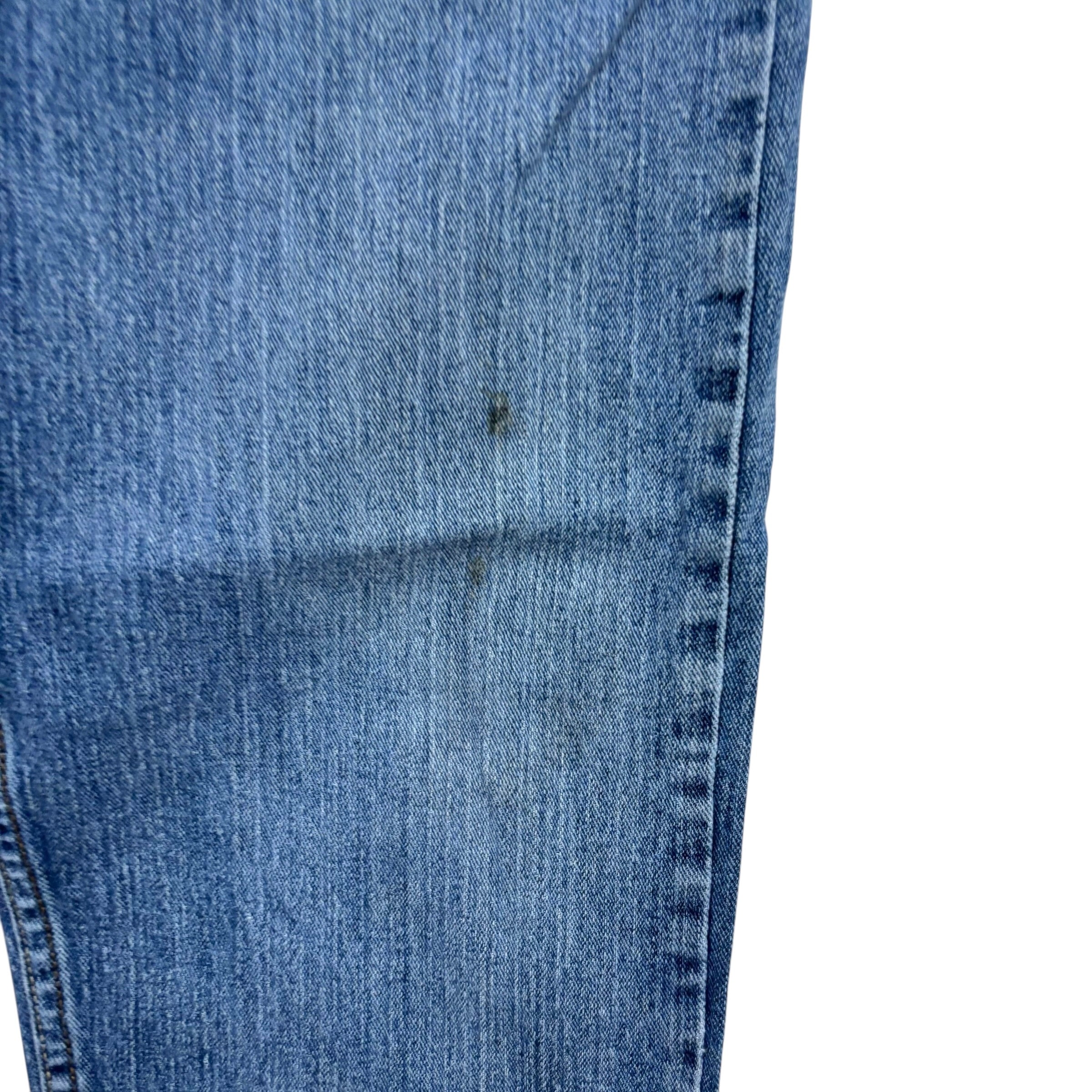 Lee Jeans W34 L29 Mens Mid Blue Regular Straight Fit Stretch Denim