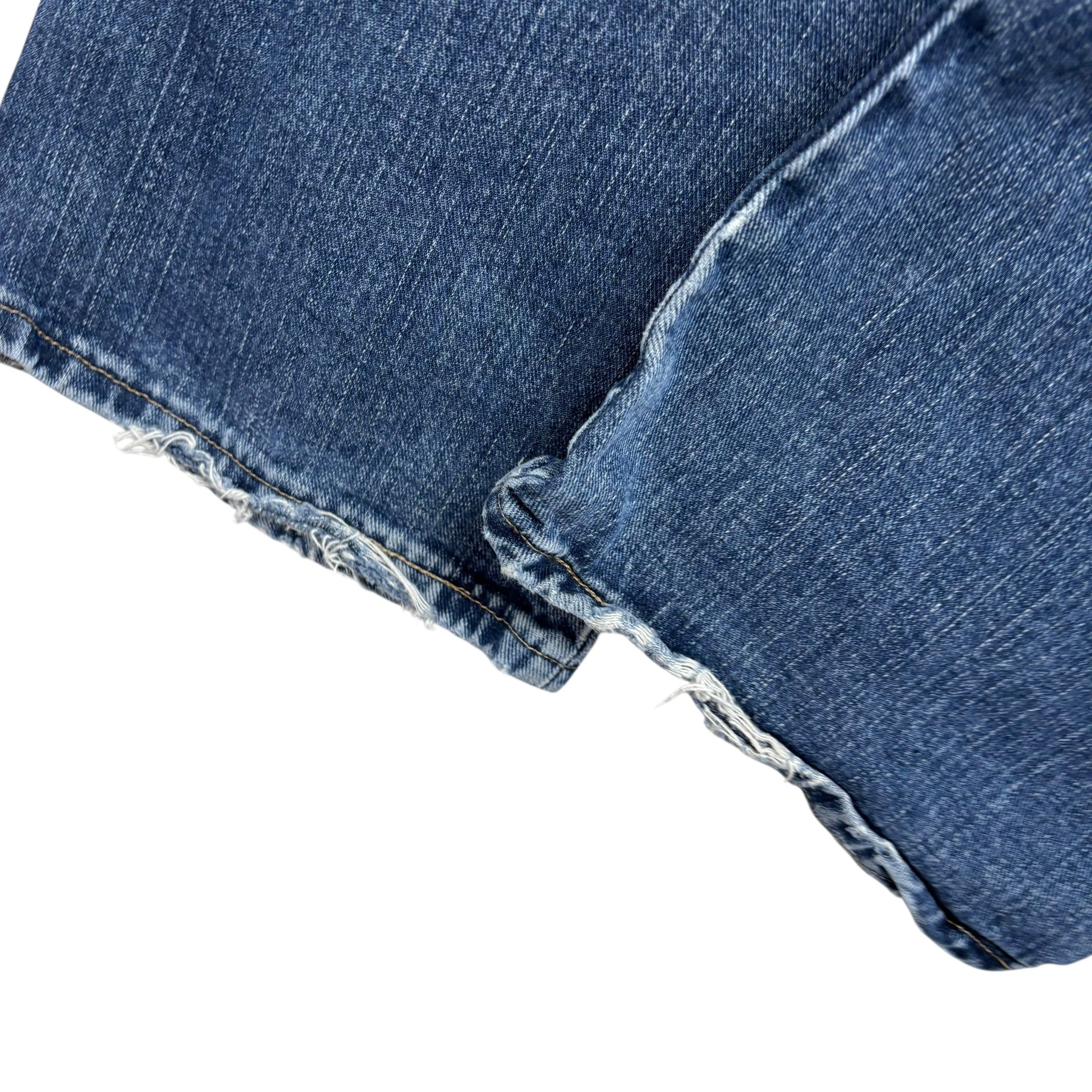 Wrangler Jeans W34 L30 Mens Mid Blue Relaxed Straight Fit Vintage Denim