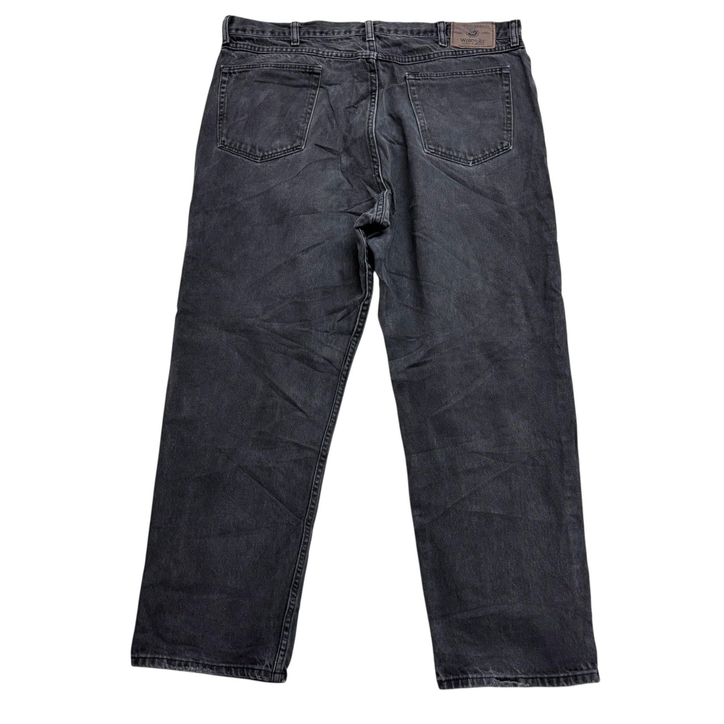 Wrangler Jeans W38 L30 Mens Black Relaxed Straight Fit Vintage Denim