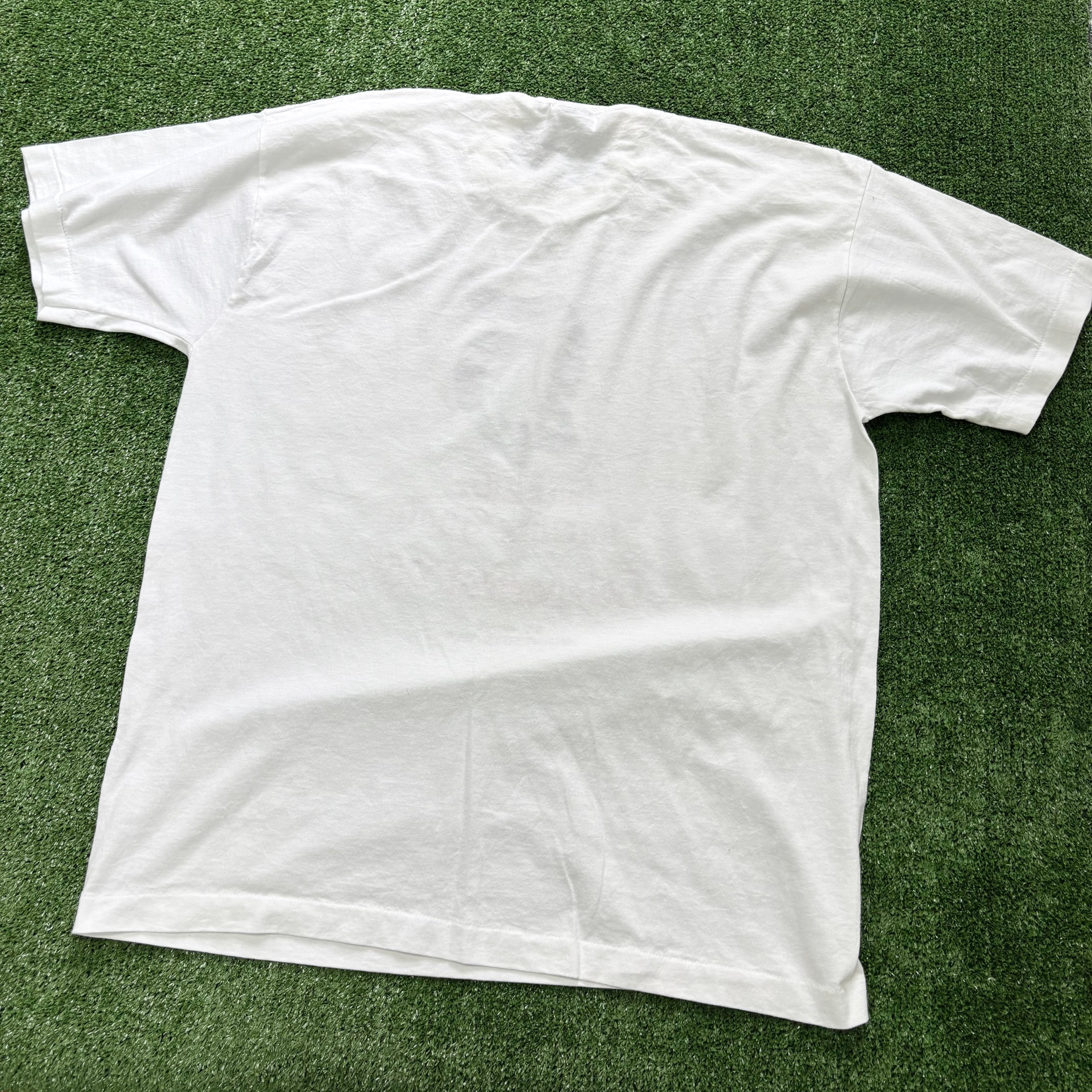 Vintage T Shirt Mens XL White Single Stitch Graphic Print 90s USA Festival (E)