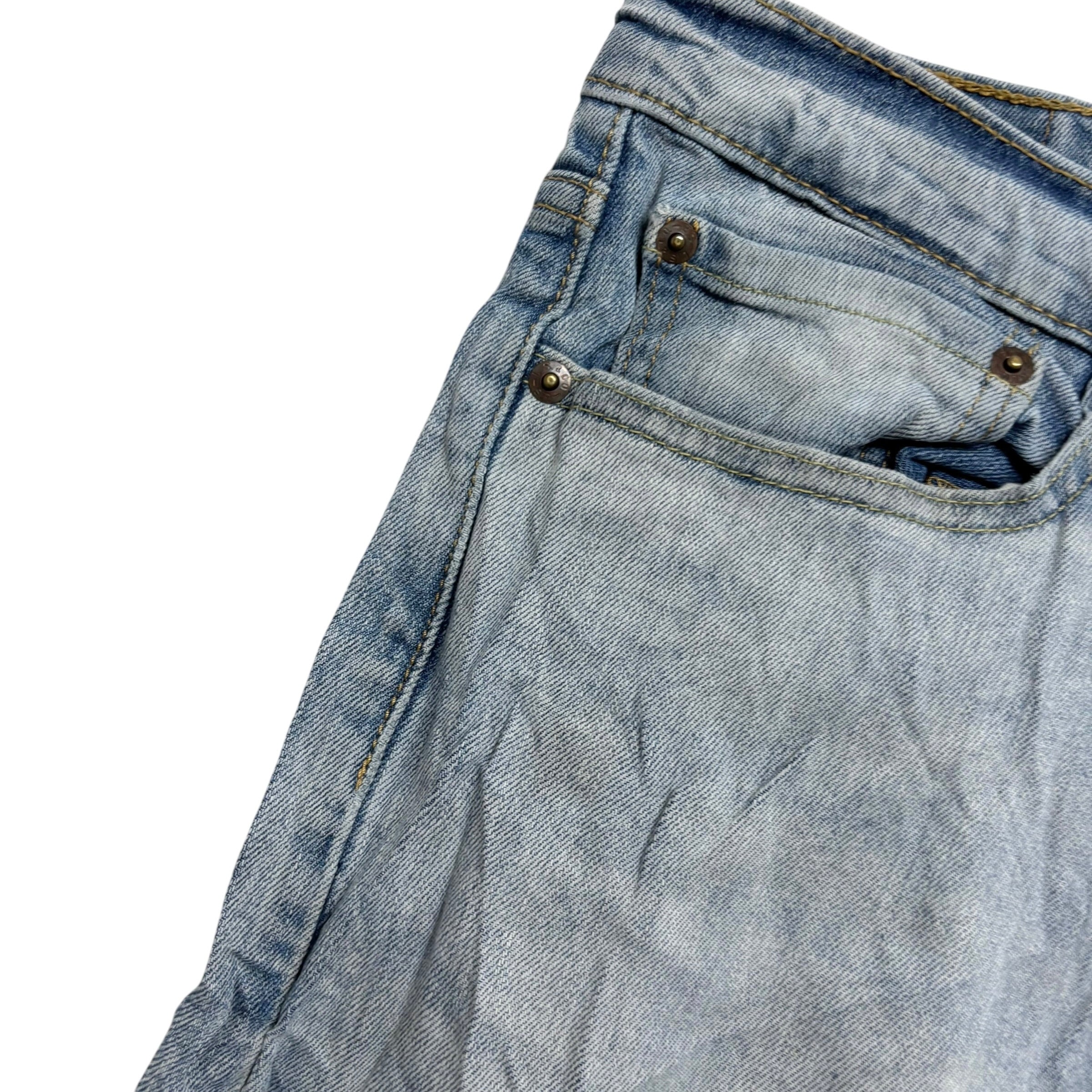 Levis 513 Jeans W36 L30 Mens Light Blue Slim Straight Fit Stretch Denim