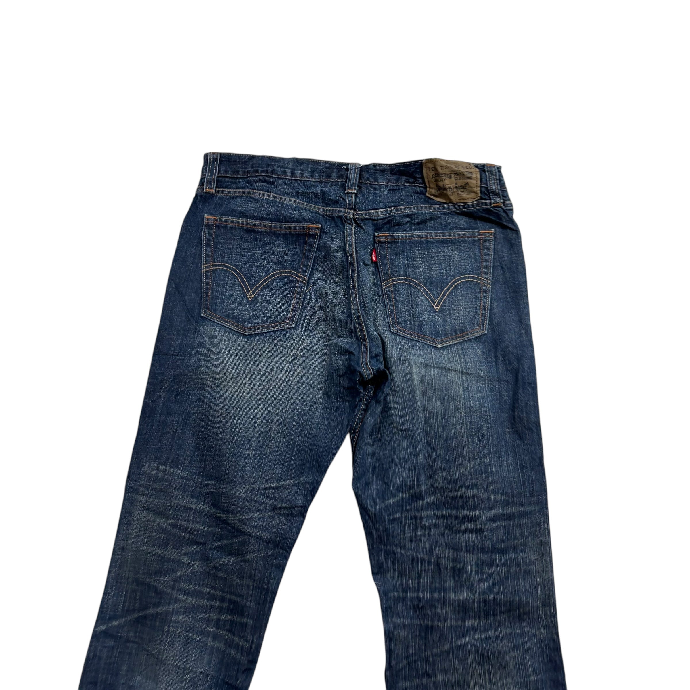 Levis 514 Jeans W34 L30 Mens Dark Blue Regular Straight Fit Vintage Denim