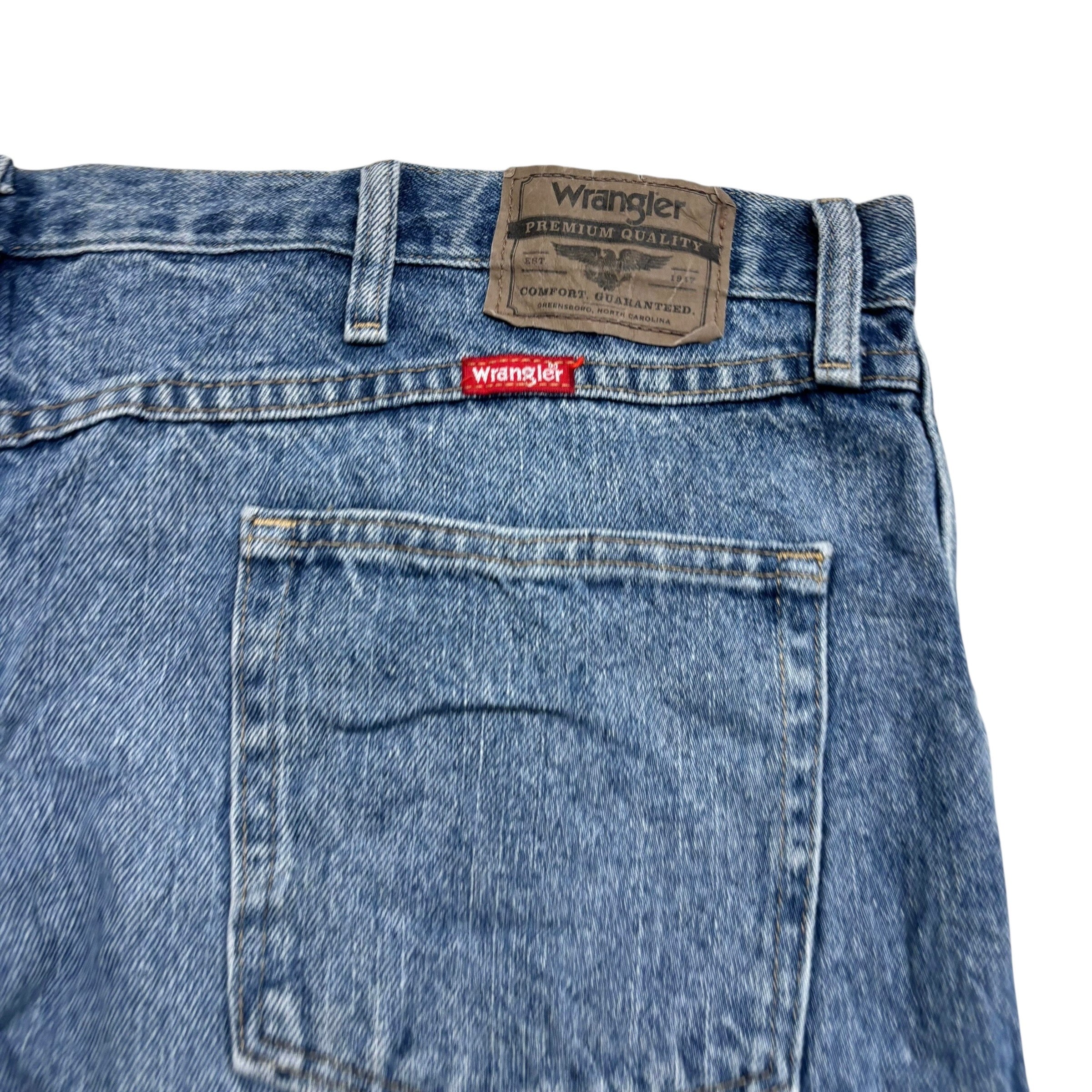 Wrangler Jeans W44 L32 Mens Light Blue Regular Straight Fit Denim (E)