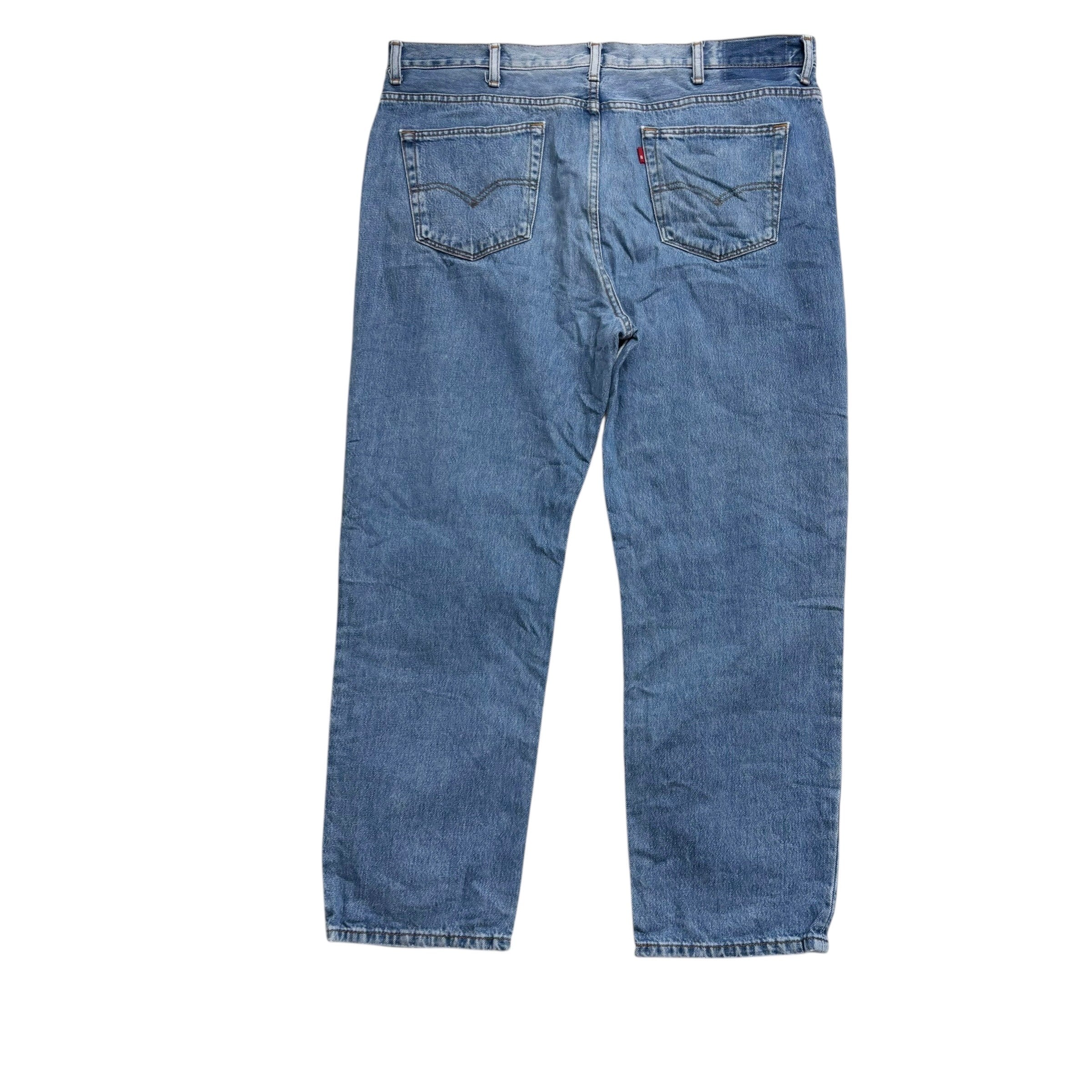 Levis 504 Jeans W40 L30 Mens Light Blue Regular Straight Fit Denim